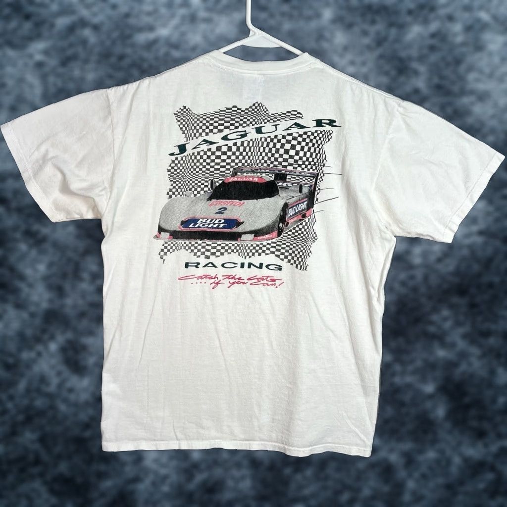 Jerzees VINTAGE 90s Jaguar XJR-16 IMSA GTP Graphic Tee Adult Large White Mens Size US L / EU 52-54 / 3 - 1 Thumbnail