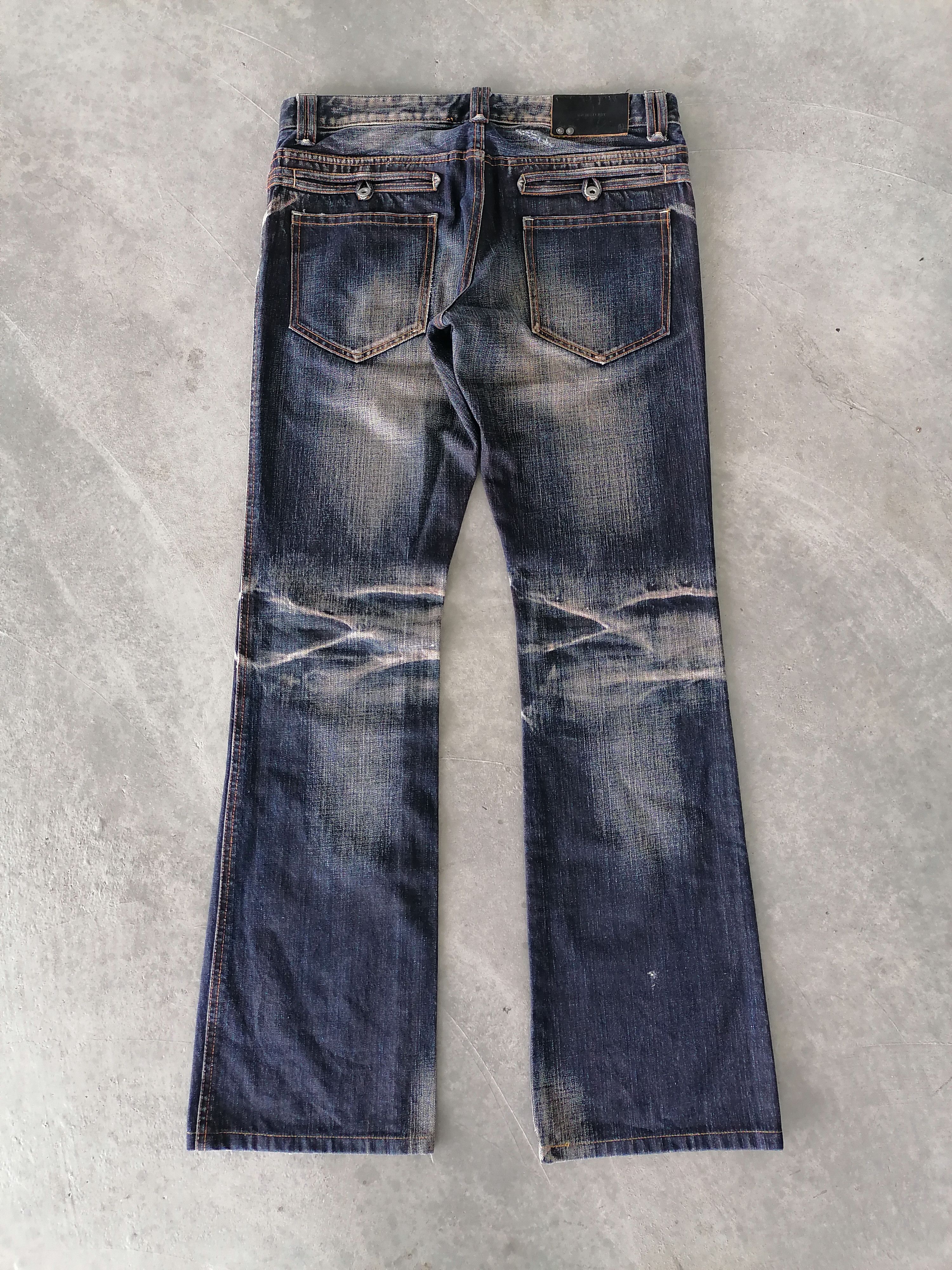 Hysteric Glamour × If Six Was Nine Flare Jeans High Street Claw Mark Distressed Denim Pants Size US 32 / EU 48 - 10 Thumbnail