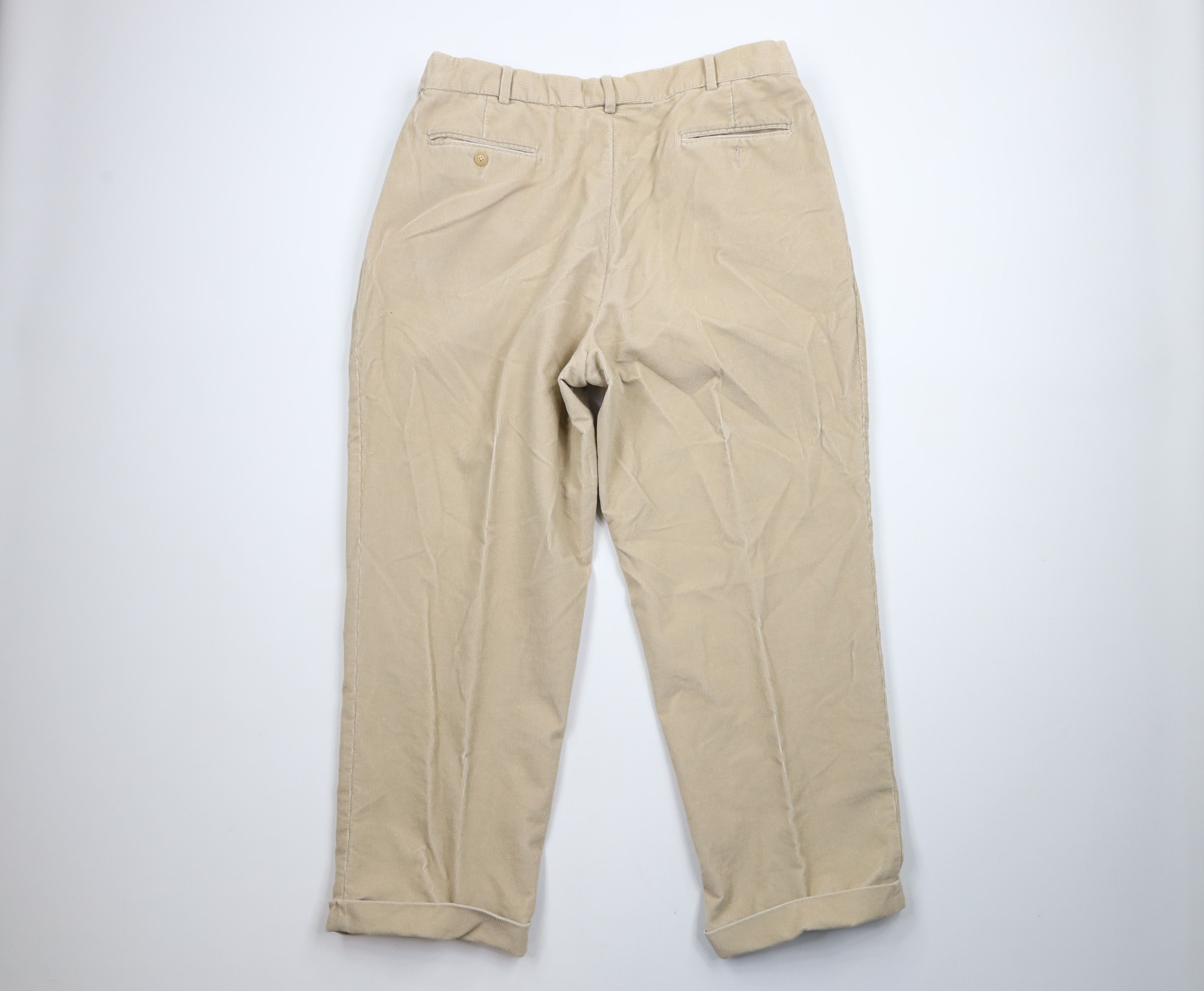 Lands' End × Vintage Vintage Lands End Cuffed Wide Leg Corduroy Chino Pants Size US 38 / EU 54 - 8 Thumbnail