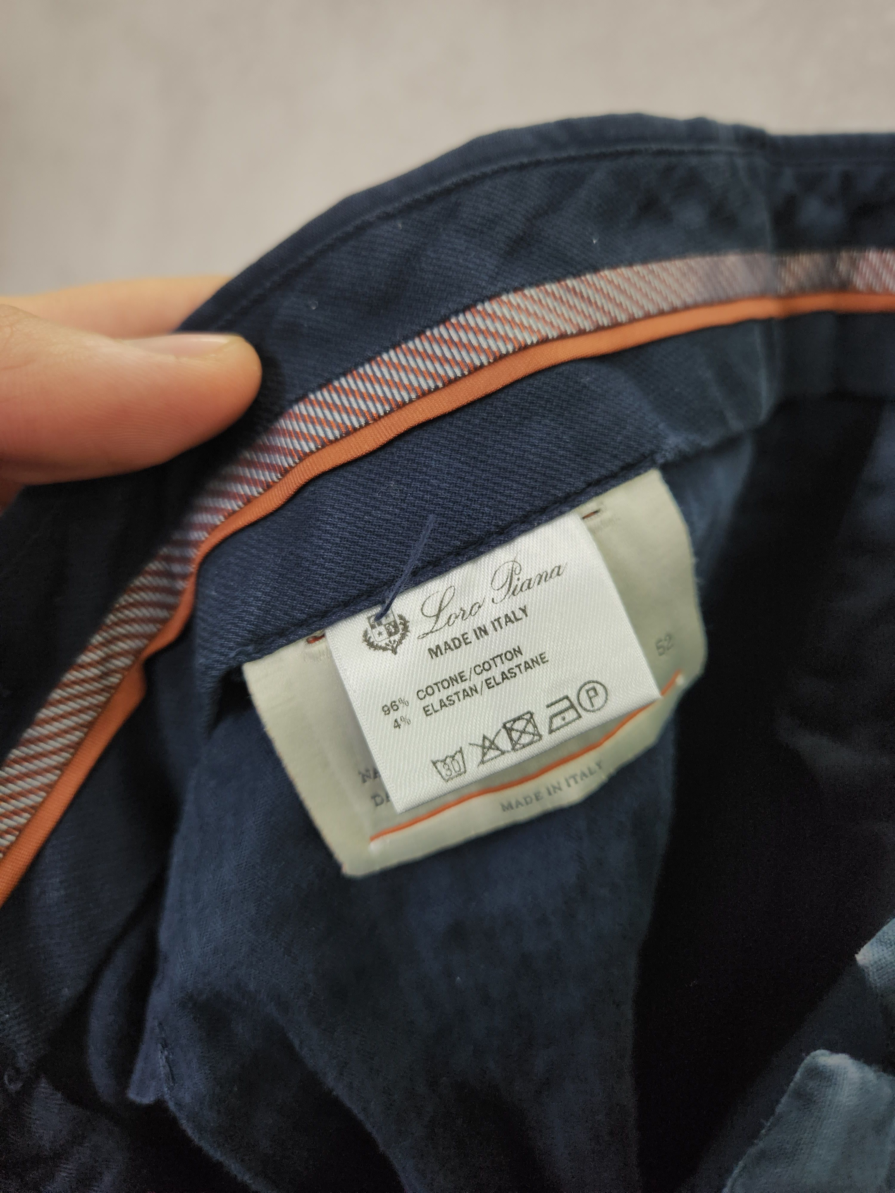 Loro Piana Loro Piana cotton chino navy pants size 52 Size US 36 / EU 52 - 10 Thumbnail