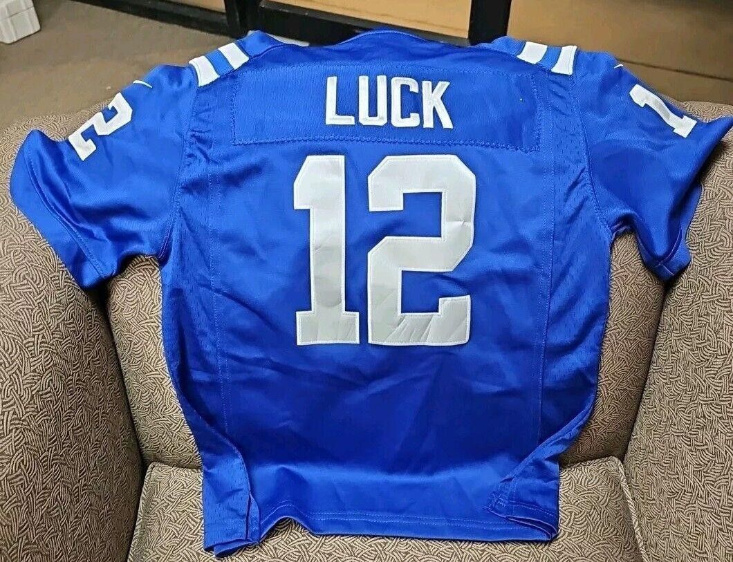 Nike Men's NFL Nike On Field Jersey #12 LUCK Size M V-Neck Size ONE SIZE - 3 Thumbnail