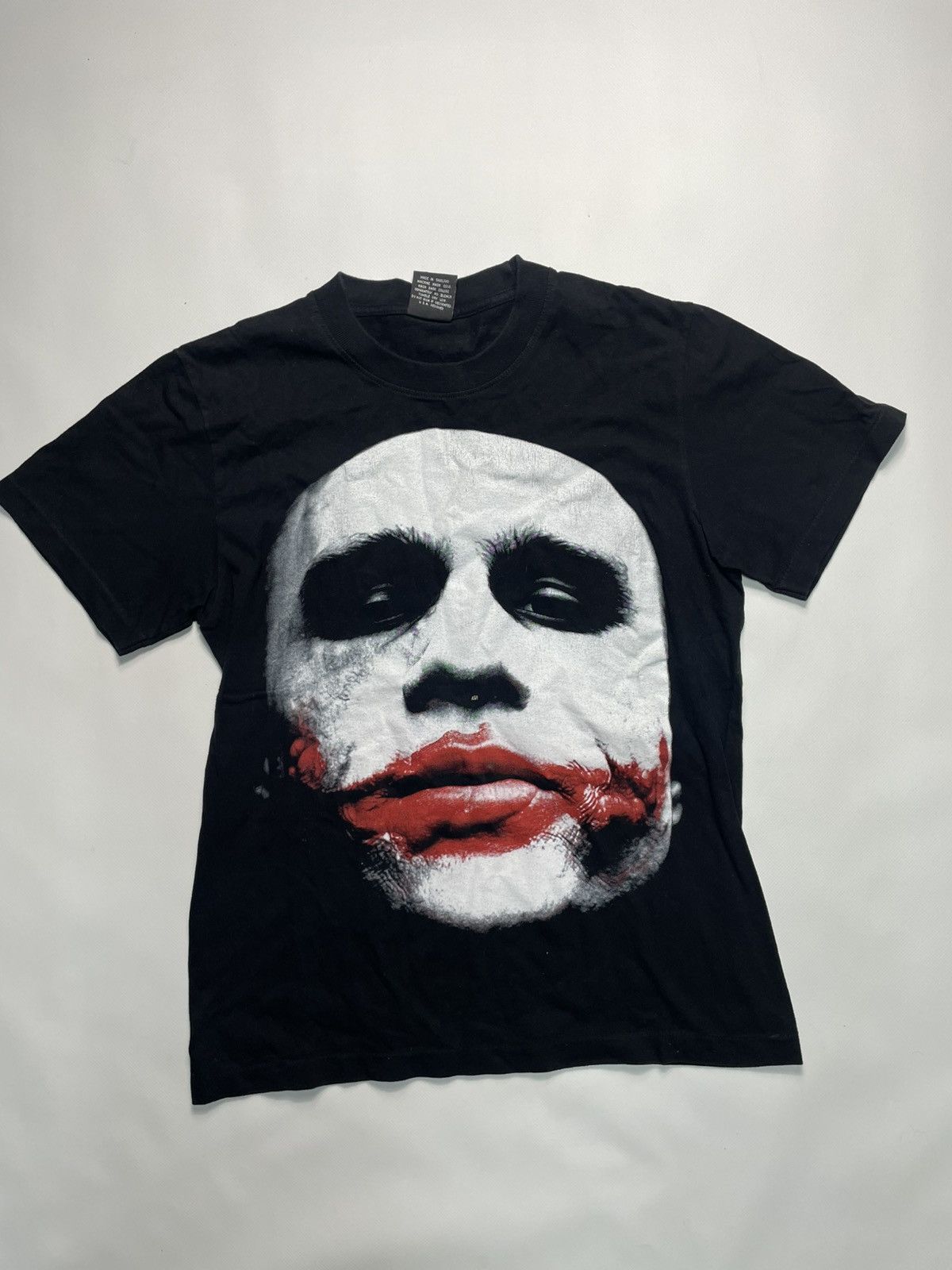 DC Comics Vtg 00s Heath Ledger Joker Dark Knight Movie Tee Size US M / EU 48-50 / 2 - 2 Thumbnail