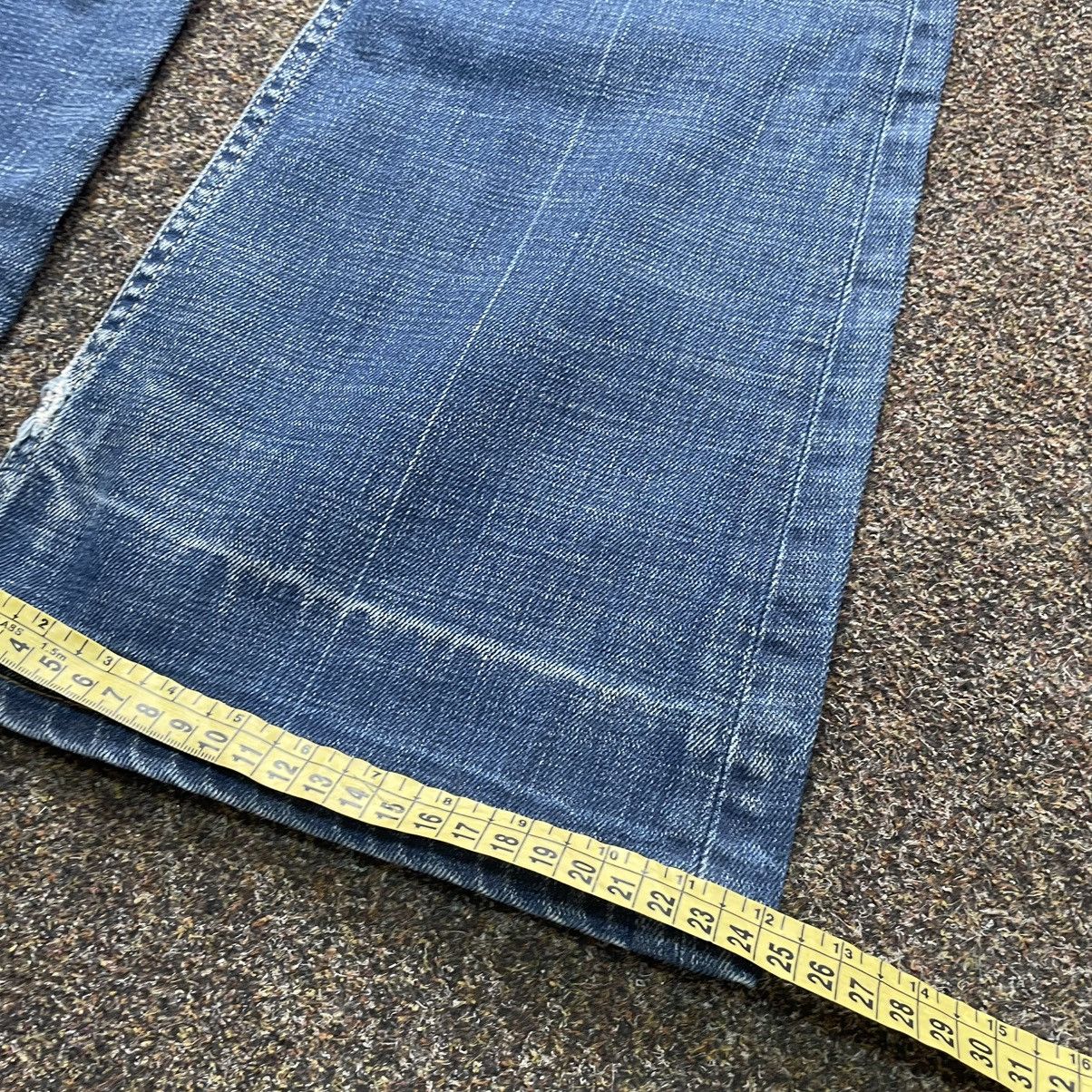 Vintage Y2K Baggy Bootcut Distressed Light Wash Jeans Streetwear Size 30" / US 8 / IT 44 - 8 Thumbnail