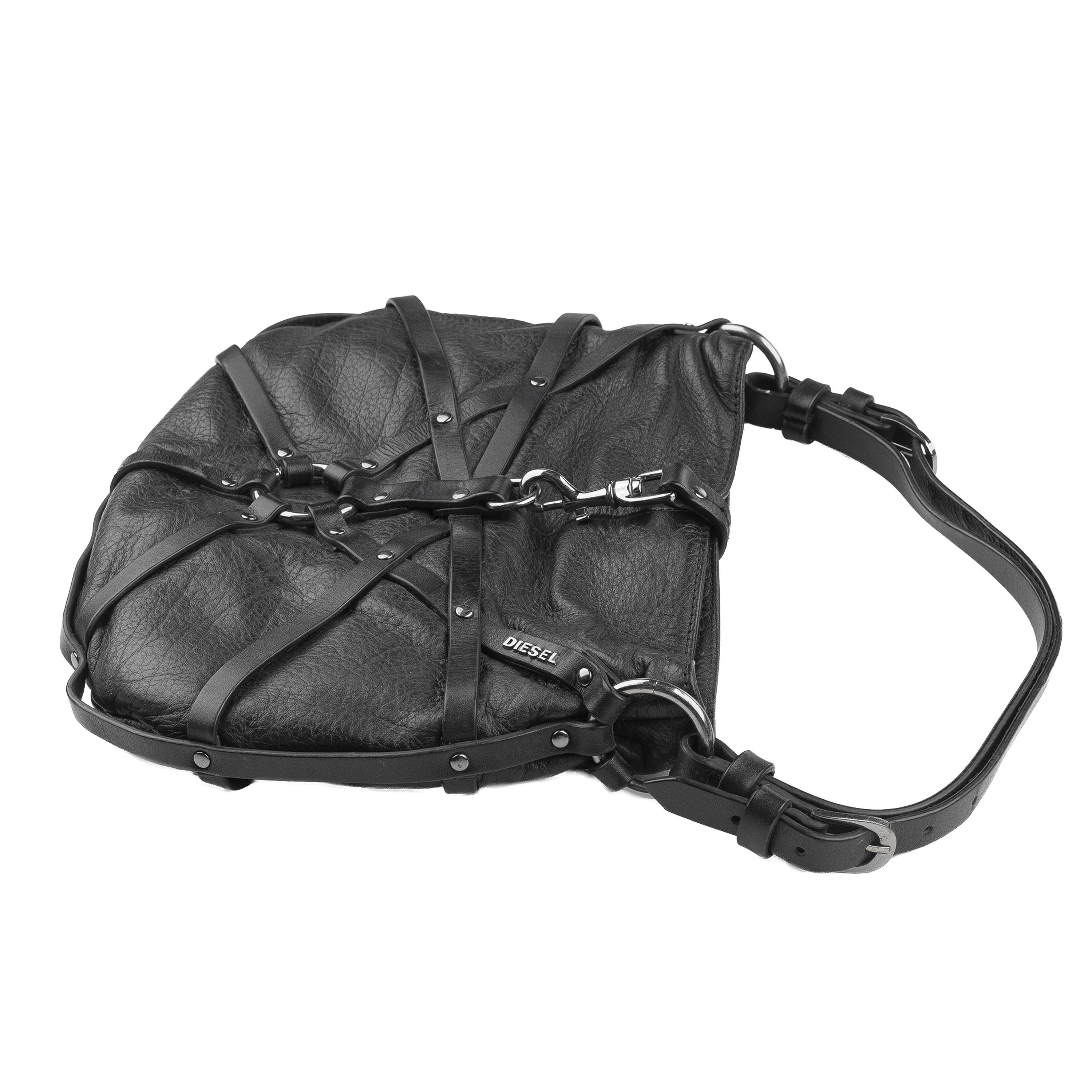 Diesel Diesel Bondage Vintage Black Leather Bag Size ONE SIZE - 3 Thumbnail