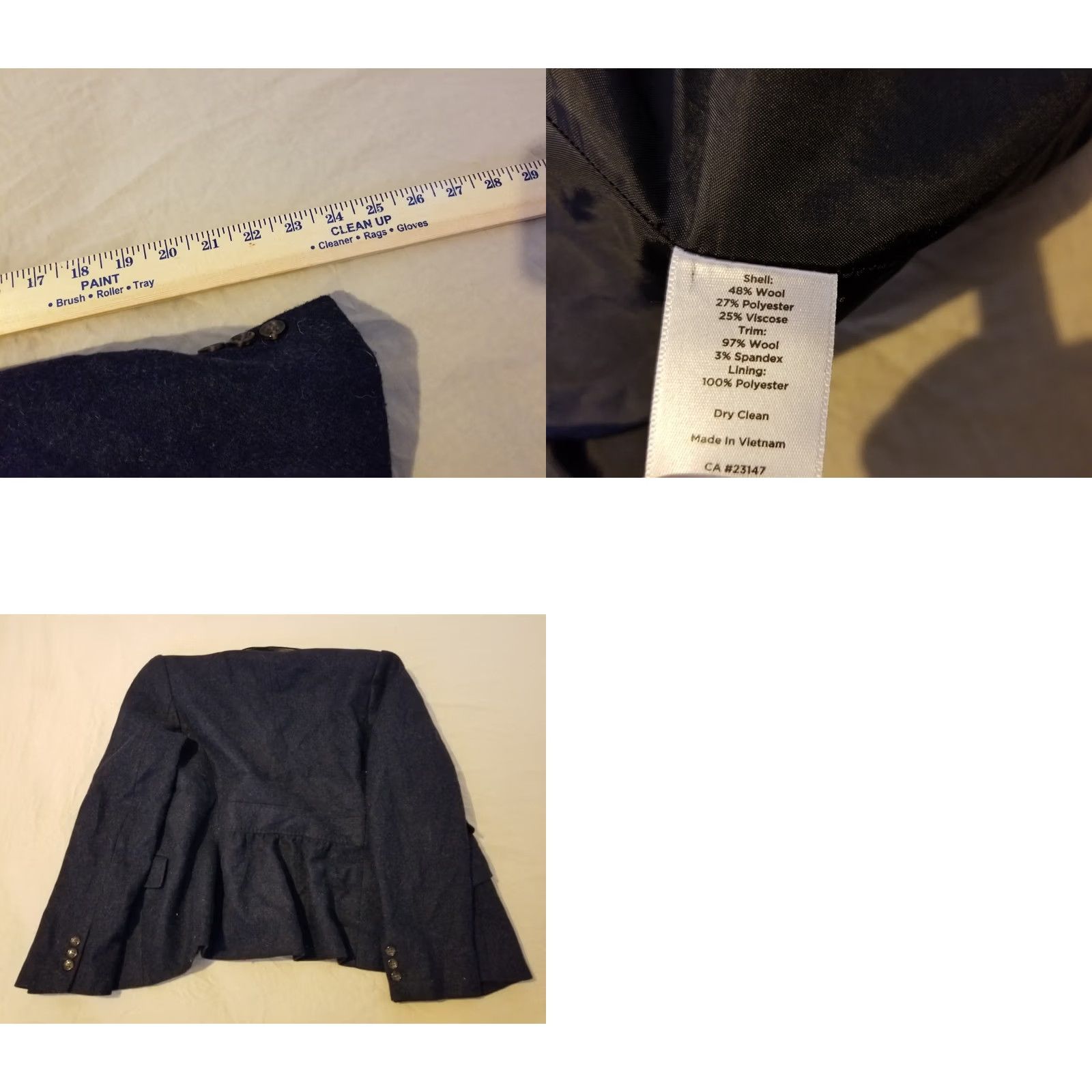 Talbots Womens Talbots Blazer Jacket Gray Wool 14 Business Casual Size XL / US 12-14 / IT 48-50 - 8 Thumbnail