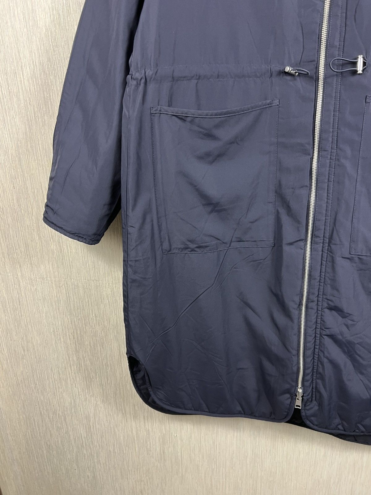Cos COS reversible navy nylon long coat jacket double sided Size L / US 10 / IT 46 - 21 Thumbnail