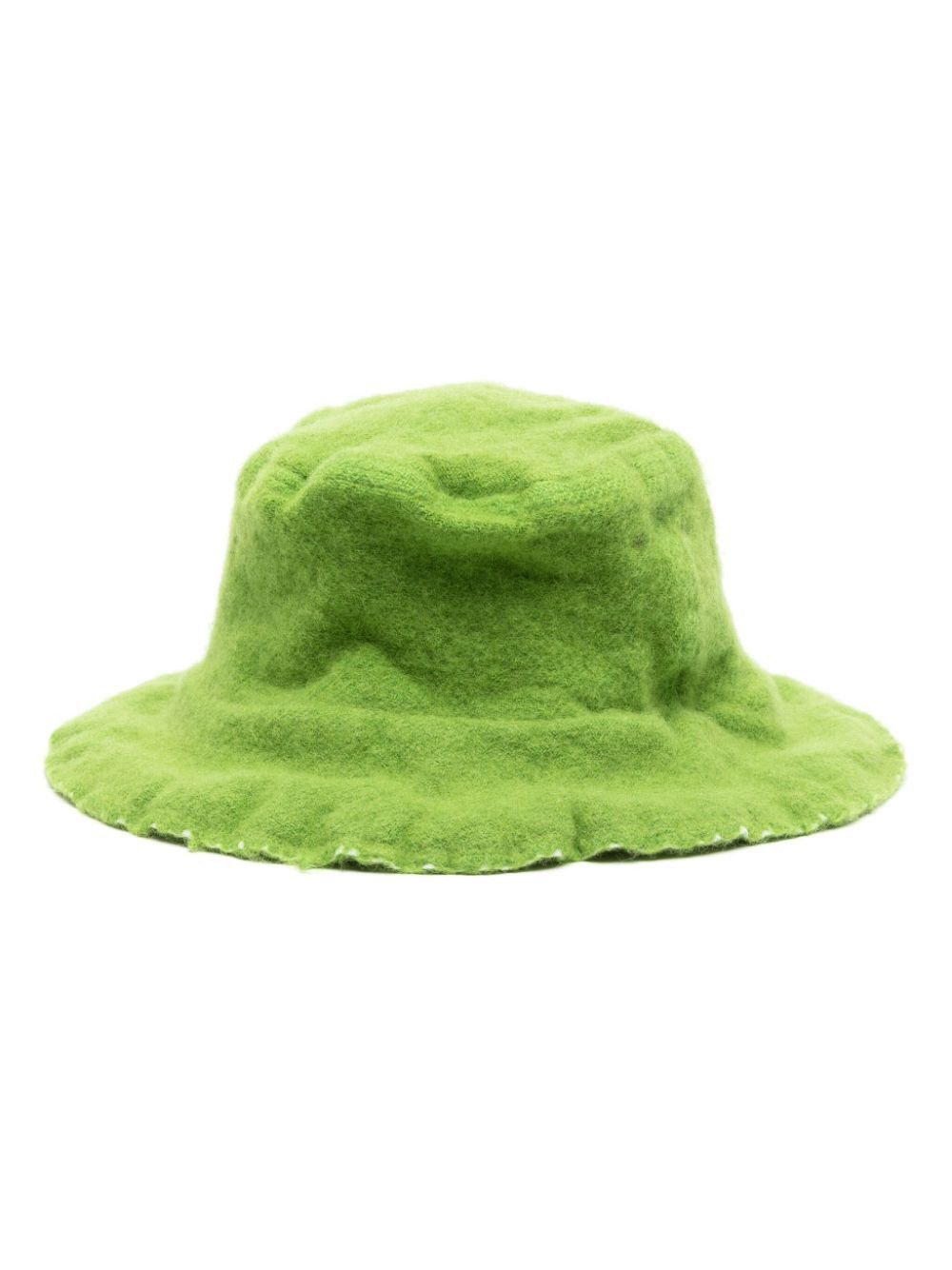 Comme des Garcons SHIRT o1mle1224 Size : OS/Wool Bucket Hat / Cap in Green Size ONE SIZE - 1 Thumbnail