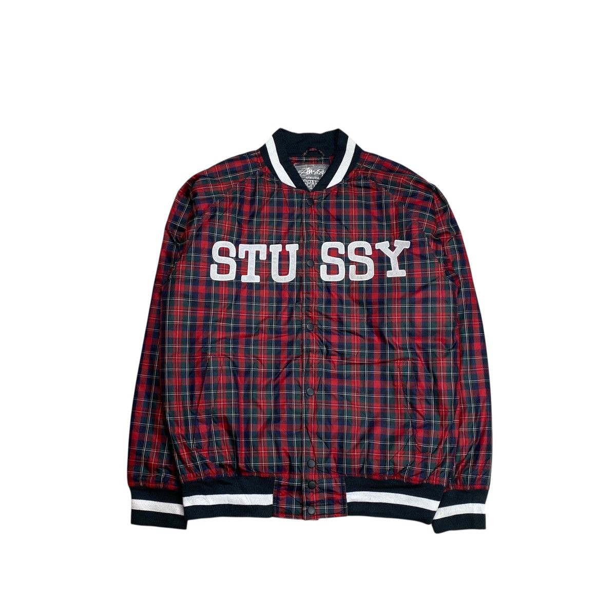 Stussy Stussy Logo Patch Thermolite Plaid Varsity Jacket Size US L / EU 52-54 / 3 - 1 Thumbnail
