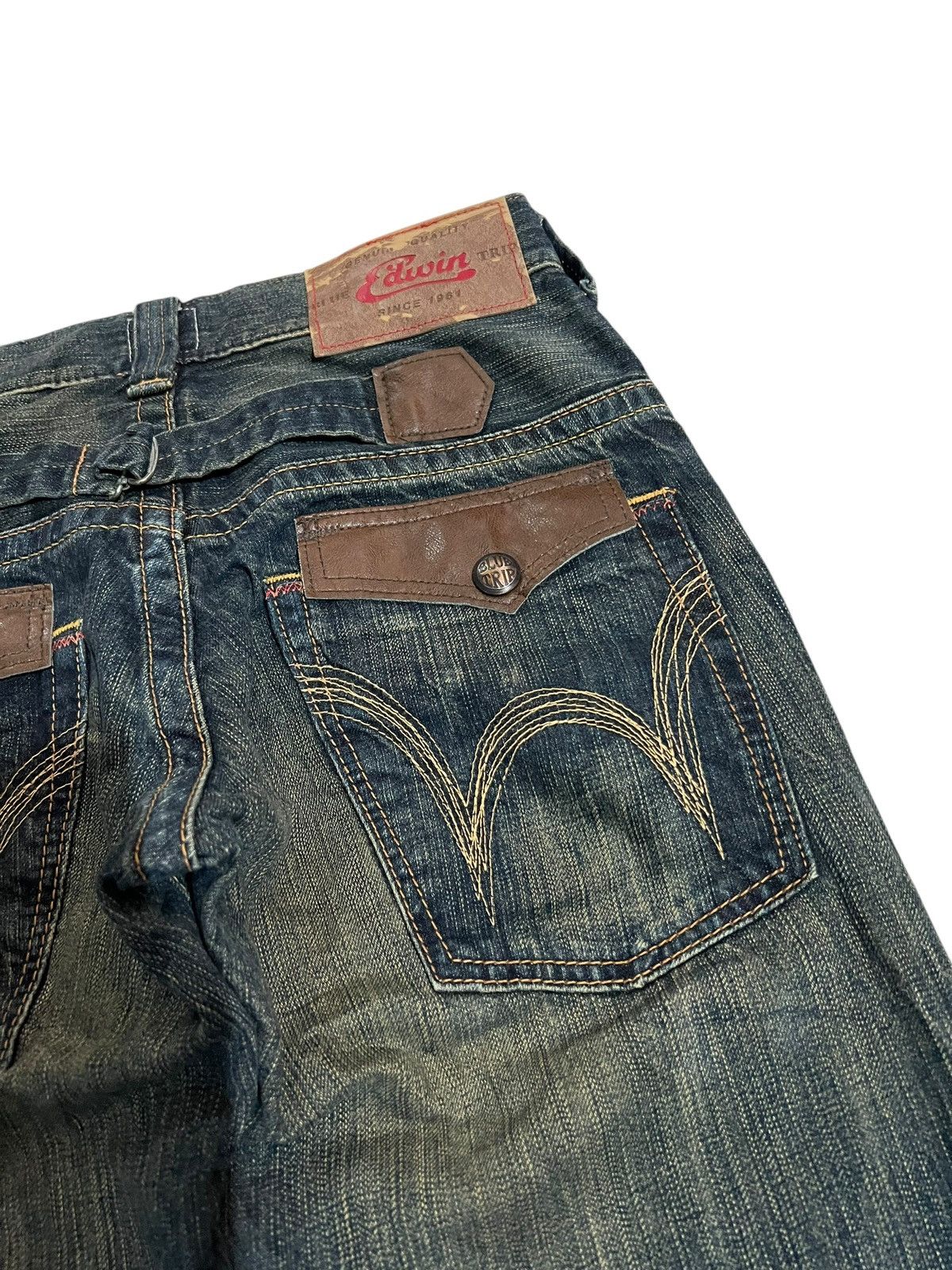 Edwin Flare Jean Vintage Edwin Blue Trip Tokyo Japan Mud Wash Jean Size US 28 / EU 44 - 8 Thumbnail