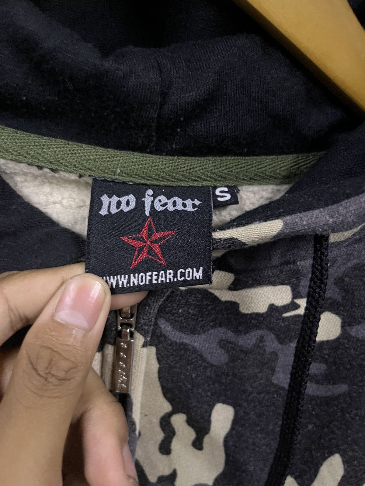 No Fear × Playboi Carti VINTAGE NO FEAR ARMY CAMO HOODIE Size US M / EU 48-50 / 2 - 7 Thumbnail