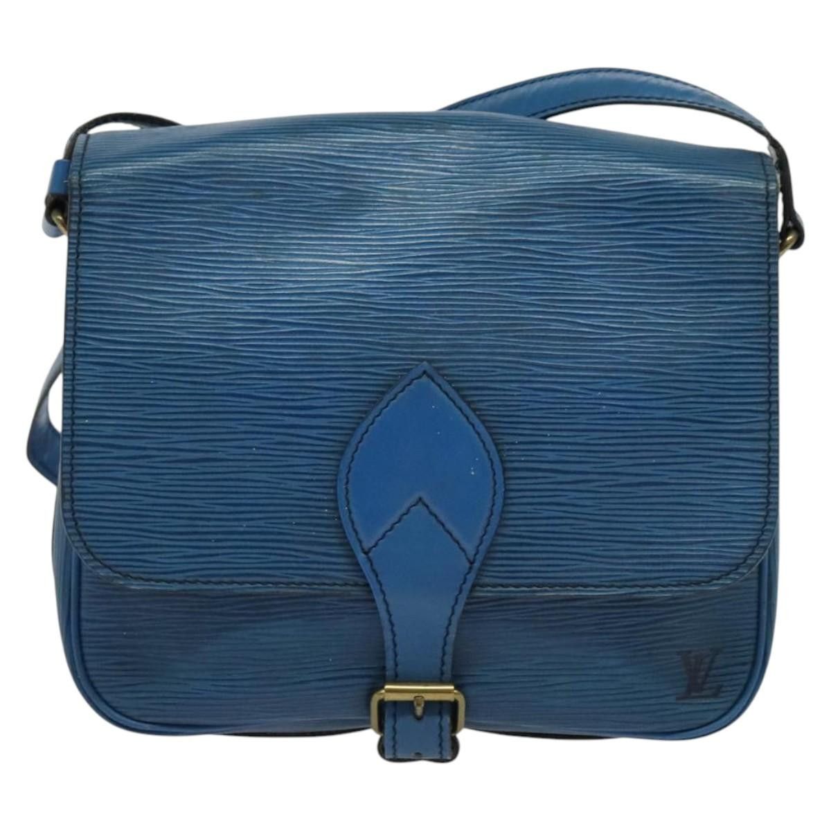 Louis Vuitton LOUIS VUITTON Epi Cartouchiere MM Shoulder Bag Blue M52245 Size ONE SIZE - 13 Thumbnail