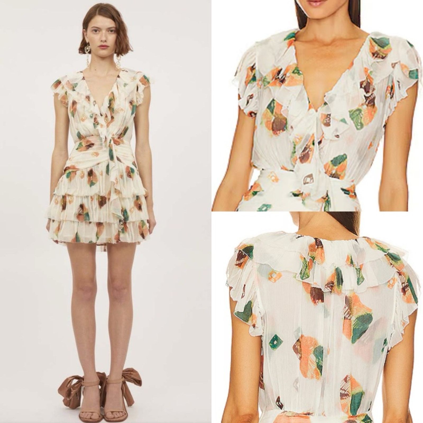 Ulla Johnson New! Ulla Johnson $690 Silk Zina Dress Aurora Ivory Silk 2 Size XS / US 0-2 / IT 36-38 - 1 Thumbnail