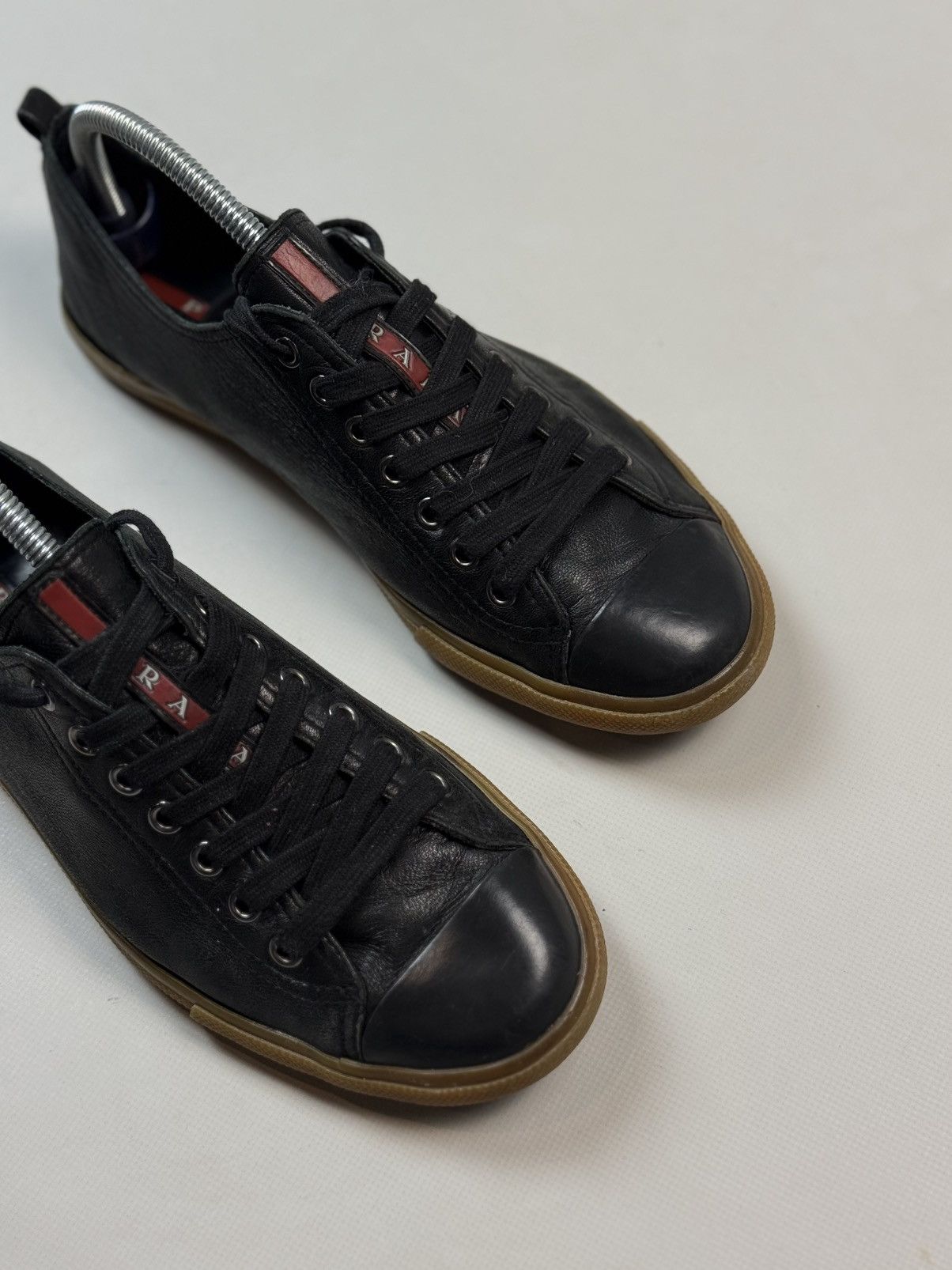 Prada Prada Men’s Leather Low Top Lace Up Sneakers Shoes Size US 8.5 / EU 41-42 - 4 Thumbnail