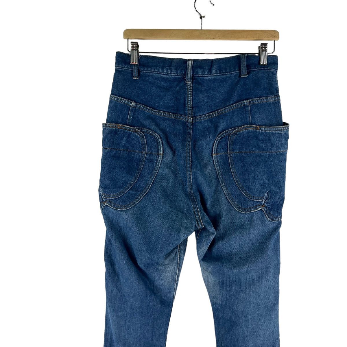 Issey Miyake 🔥VINTAGE BIKER DENIM JEANS MERCIBEAUCOUP ISSEY MIYAKE Size US 32 / EU 48 - 8 Thumbnail