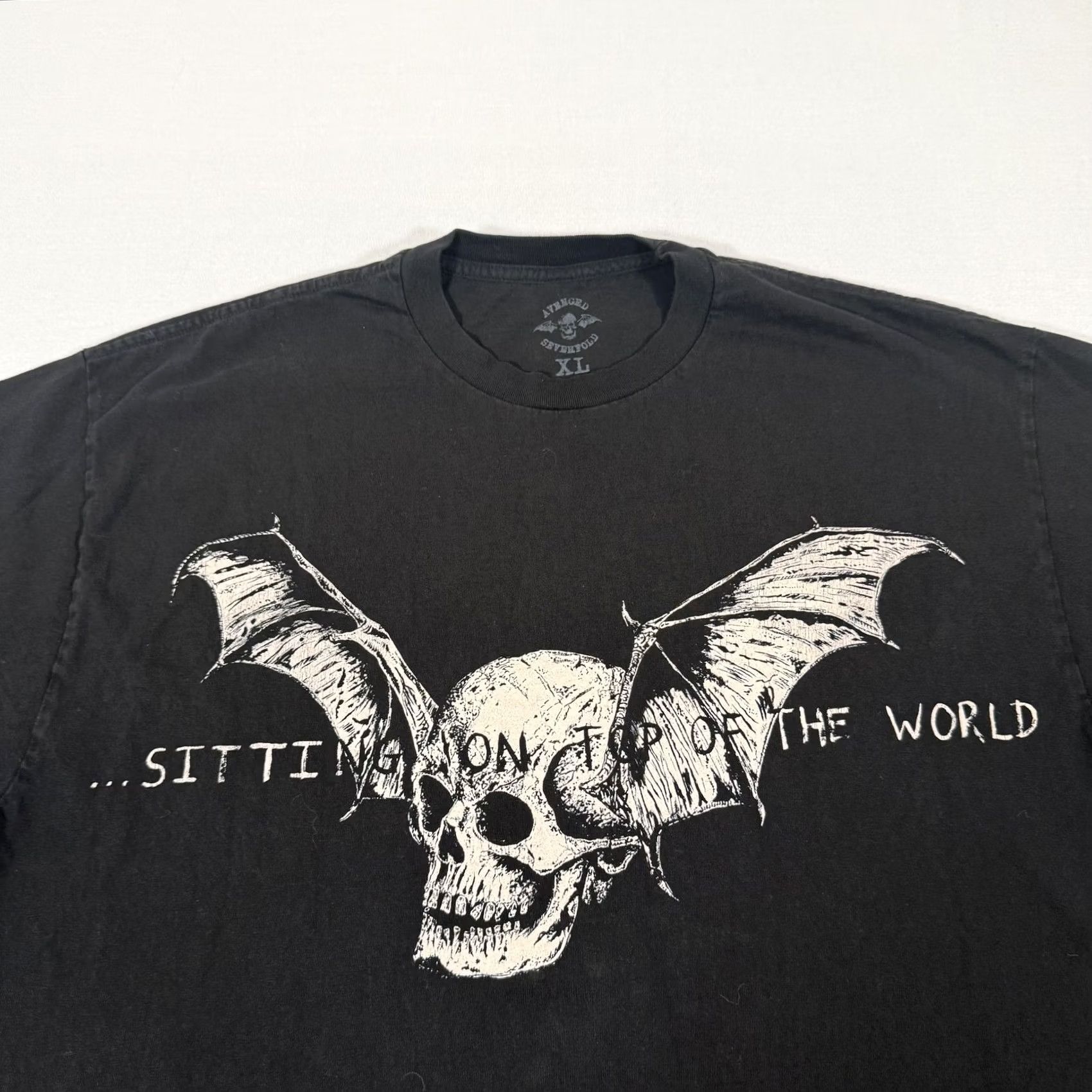 Vintage Avenged Sevenfold Shirt Mens XL Black Music Band Tee Sitting On Top World Size US XL / EU 56 / 4 - 2 Thumbnail