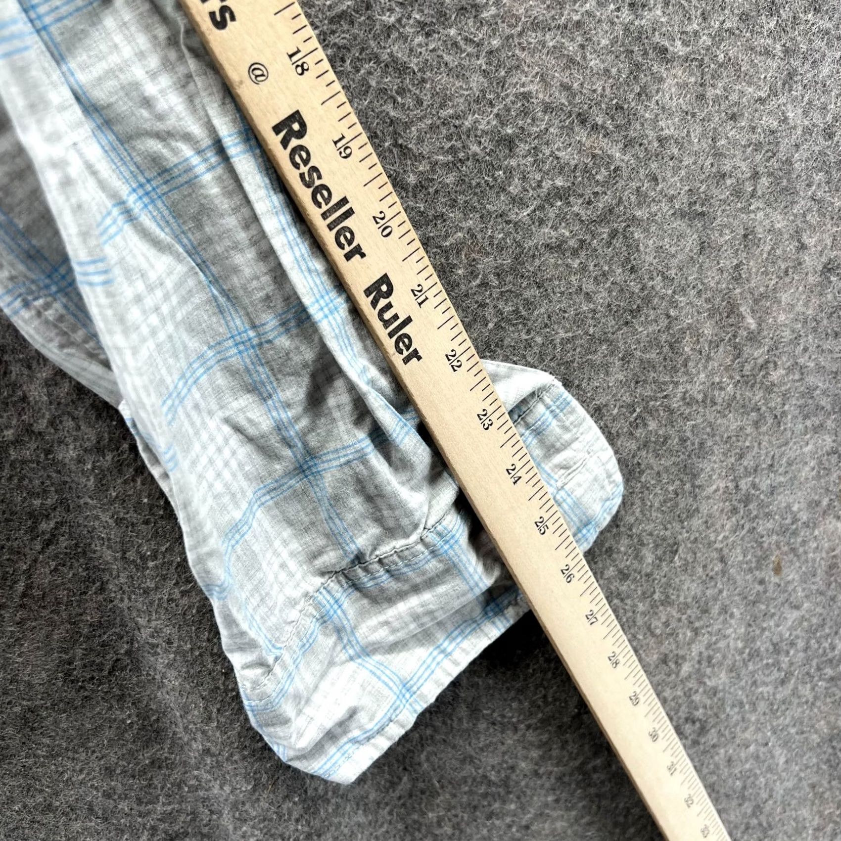 Bonobos Bonobos Shirt Mens XL Gray Blue Button-Down Preppy Slim Plaid Oxford Shirt Size 46R - 6 Thumbnail