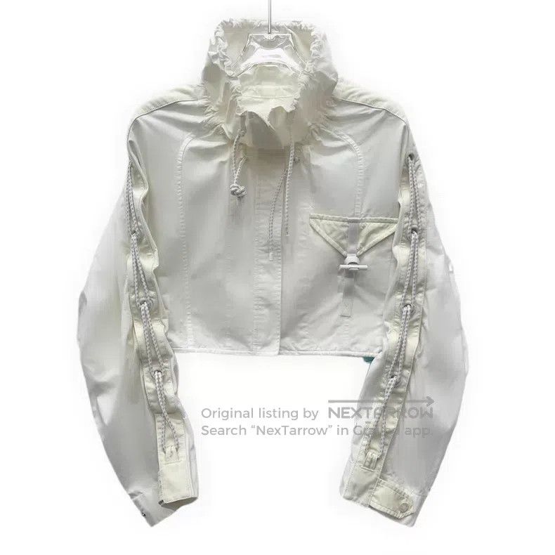 Hermes Hermes Beige Drawstring Cotton Long Sleeve Jacket Size XS / US 0-2 / IT 36-38 - 1 Thumbnail