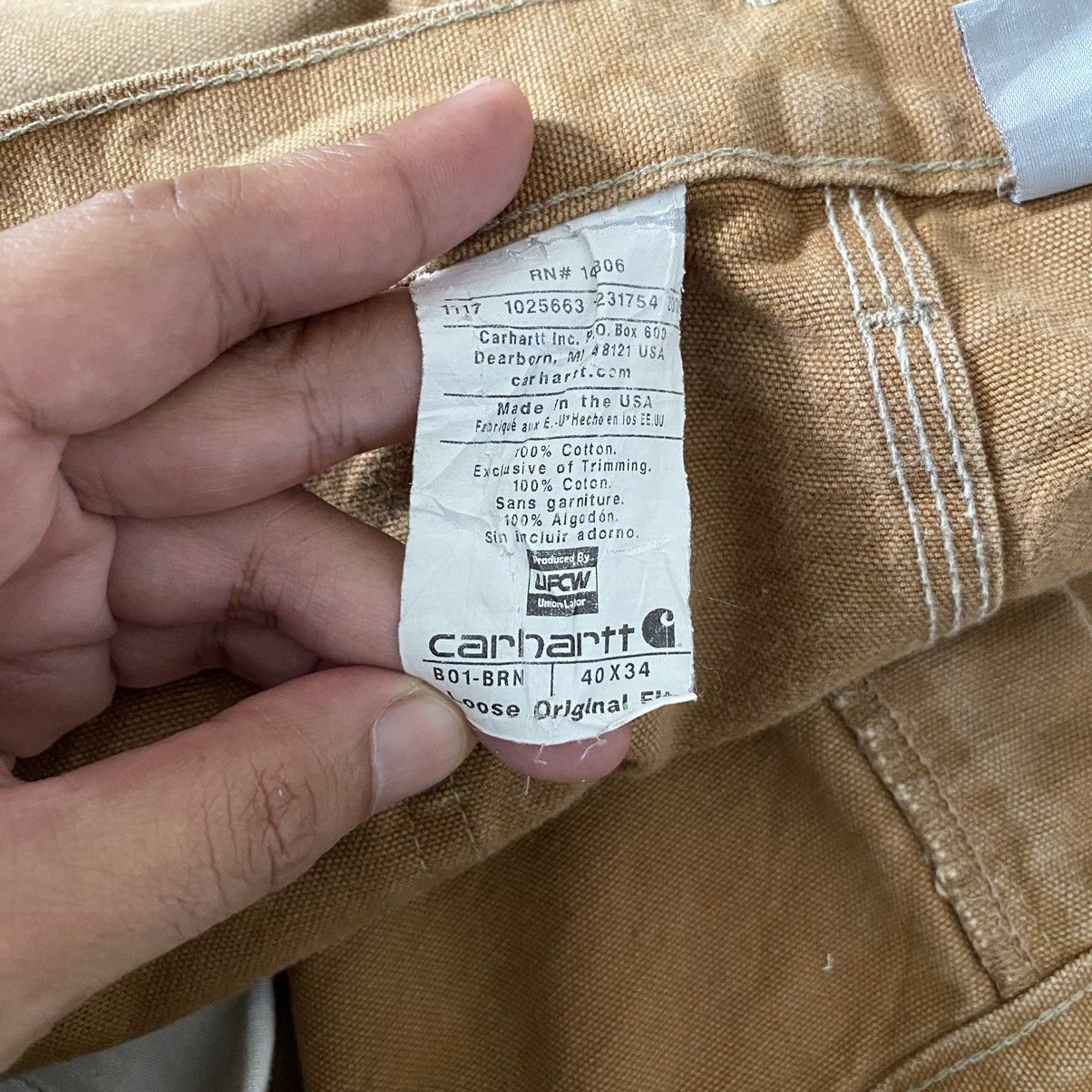 Carhartt Vintage Carhartt Double Knee Faded Tan Carpenter Pants Size US 39 - 23 Thumbnail
