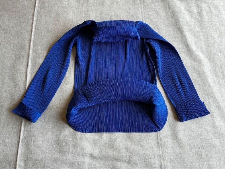 Issey Miyake Issey Miyake Navy blue semi-turtleneck top Size M / US 6-8 / IT 42-44 - 3 Thumbnail