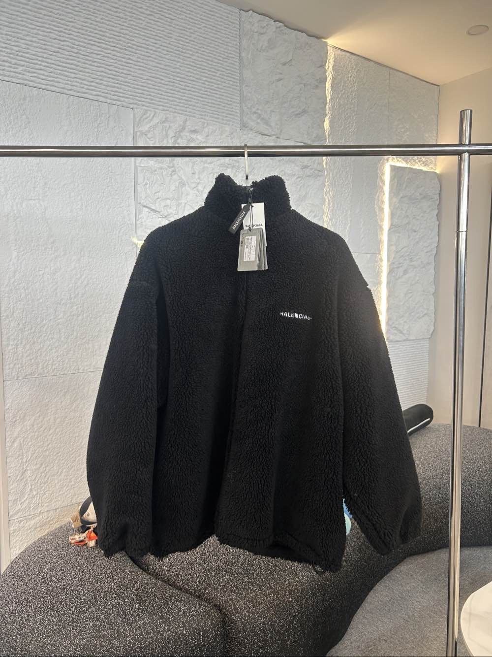Balenciaga Balenciaga Logo Fleece Jacket Size 34 Size XS / US 0-2 / IT 36-38 - 1 Thumbnail