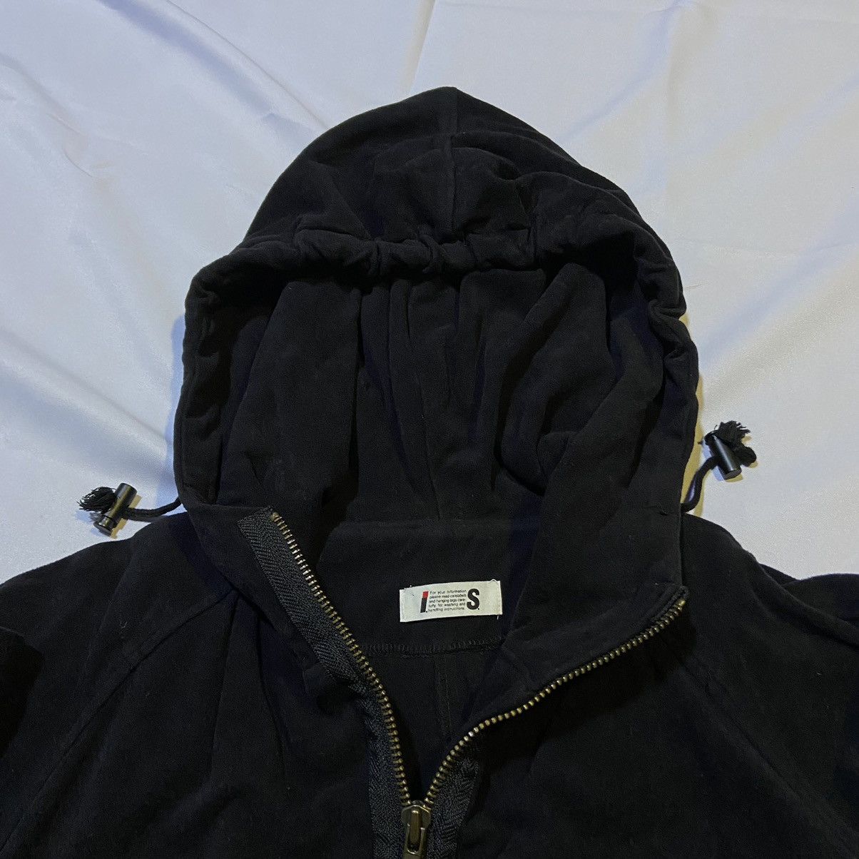 Designer × Issey Miyake × Japanese Brand Vintage Issey Miyake Wool Zipper Hoodie Size L / US 10 / IT 46 - 3 Thumbnail