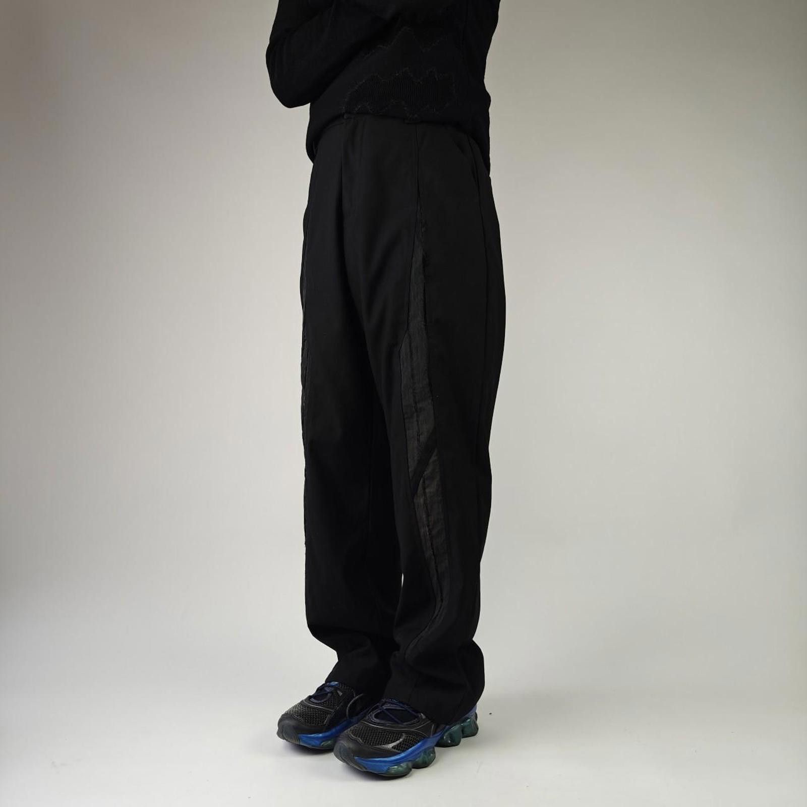 Other 49Percent Black Spliced Wide Leg Trousers Size US 30 / EU 46 - 2 Thumbnail