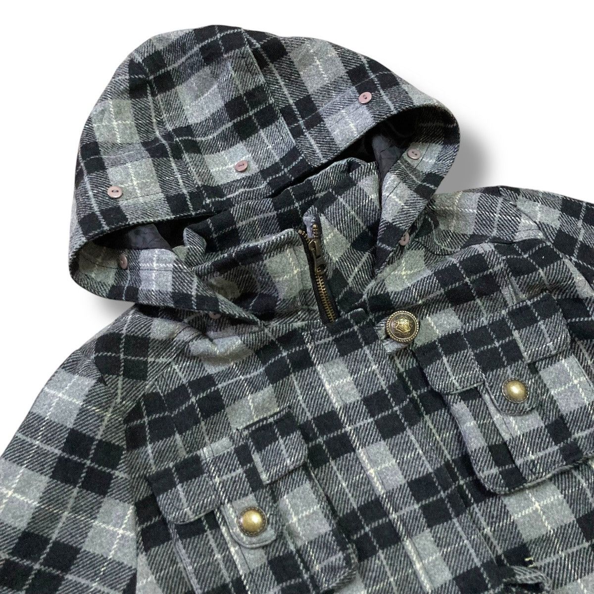 If Six Was Nine 🇯🇵 AVAIL CHECKERED MULTIPOCKET BONDAGE JACKET Size US L / EU 52-54 / 3 - 8 Thumbnail
