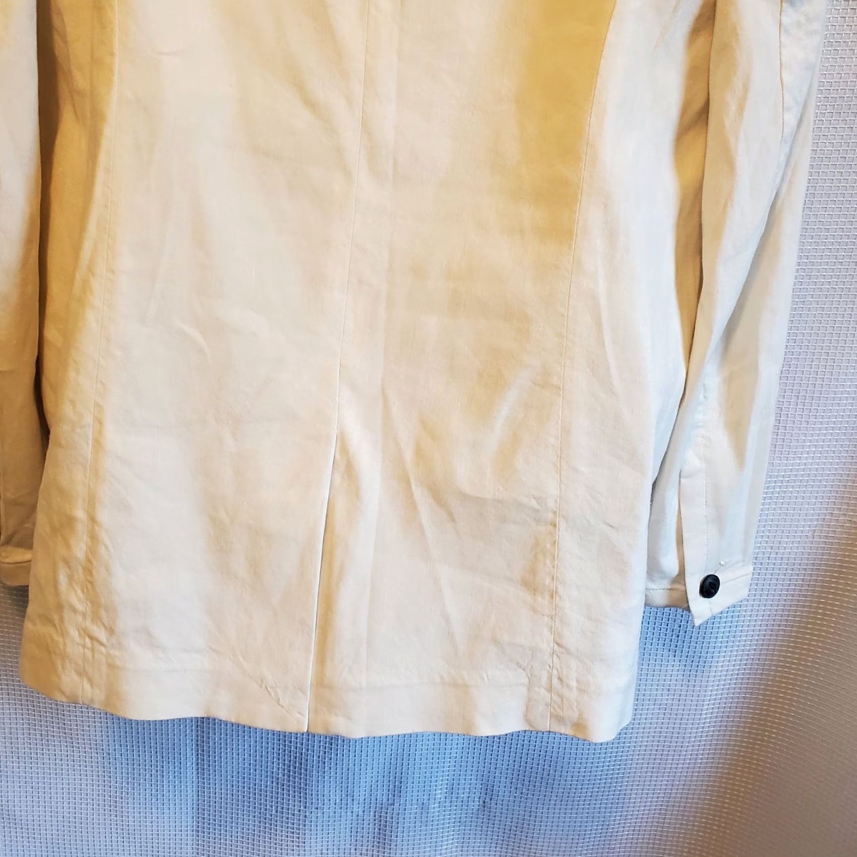 Rag & Bone Rag & Bone Blazer Ivory Linen Classic Mid-Length 1 Button Size 4 Women Shirt/Coat Bohemian/Preppy, Office, Workwear Size S / US 4 / IT 40 - 6 Thumbnail