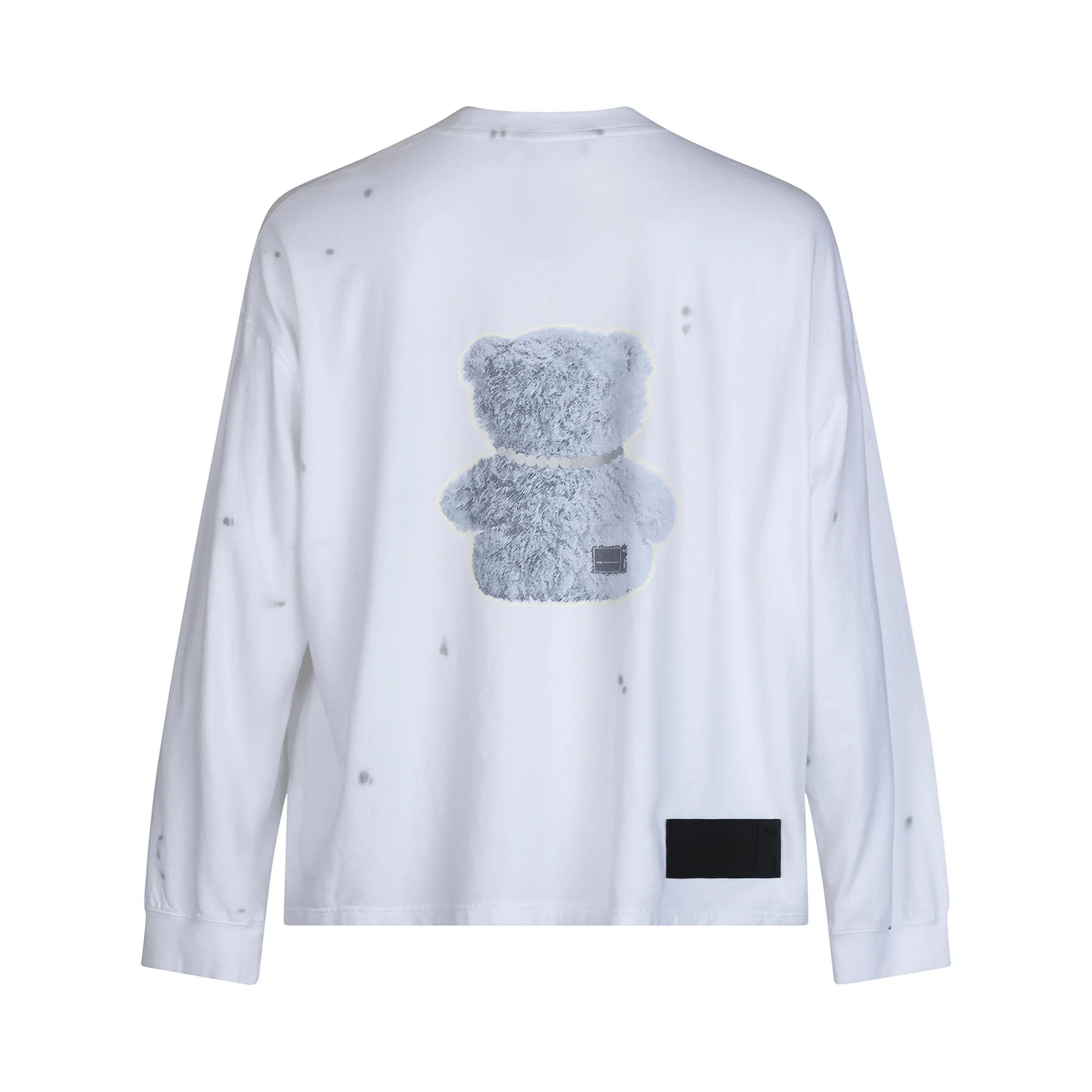 WE11DONE o1mris0824 Teddy Logo T-Shirt in White Size US L / EU 52-54 / 3 - 4 Thumbnail