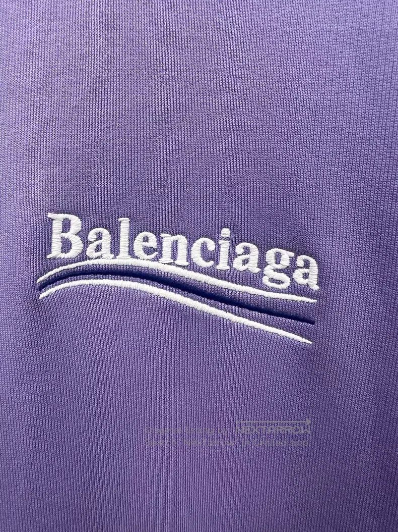 Balenciaga Balenciaga Purple Coke Embroidered Hooded Sweatshirt Size US M / EU 48-50 / 2 - 5 Thumbnail