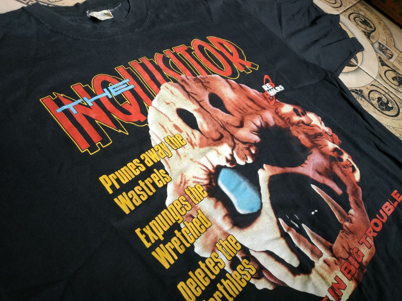 Vintage 1992 Red Dwarf V The Inquisitor Vintage T-Shirt BBC Promo Size US XL / EU 56 / 4 - 10 Thumbnail