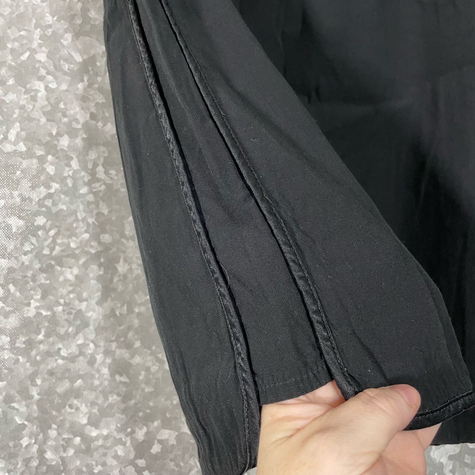 Loft Ann Taylor LOFT Black Elastic Waist Straight Skirt - Small Size 30" / US 8 / IT 44 - 3 Thumbnail