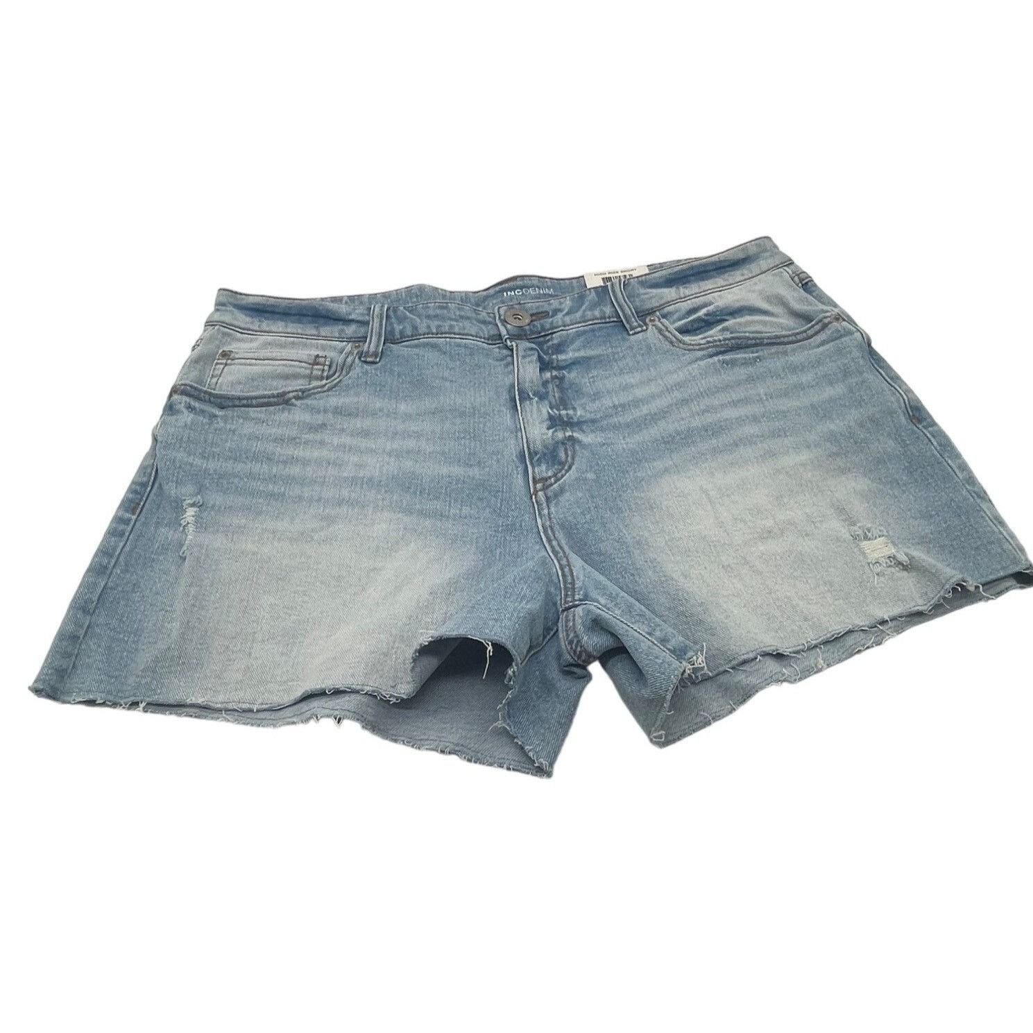 Other INC International Concepts Frayed Hem High-Rise Denim shorts Size 31" - 3 Thumbnail