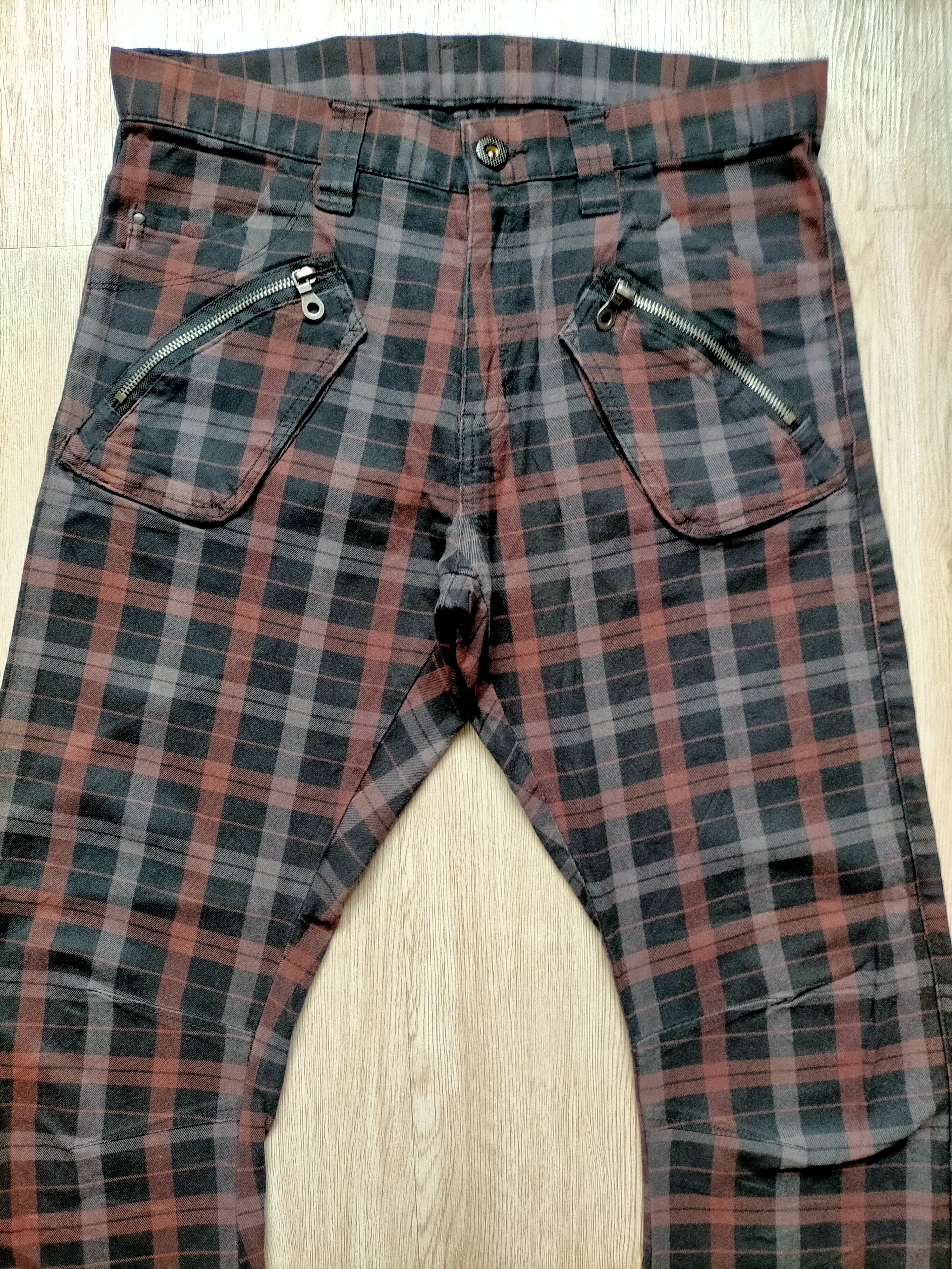 PPFM PPFM Curve Check Bondage Punk Style Pants Size US 34 / EU 50 - 3 Thumbnail