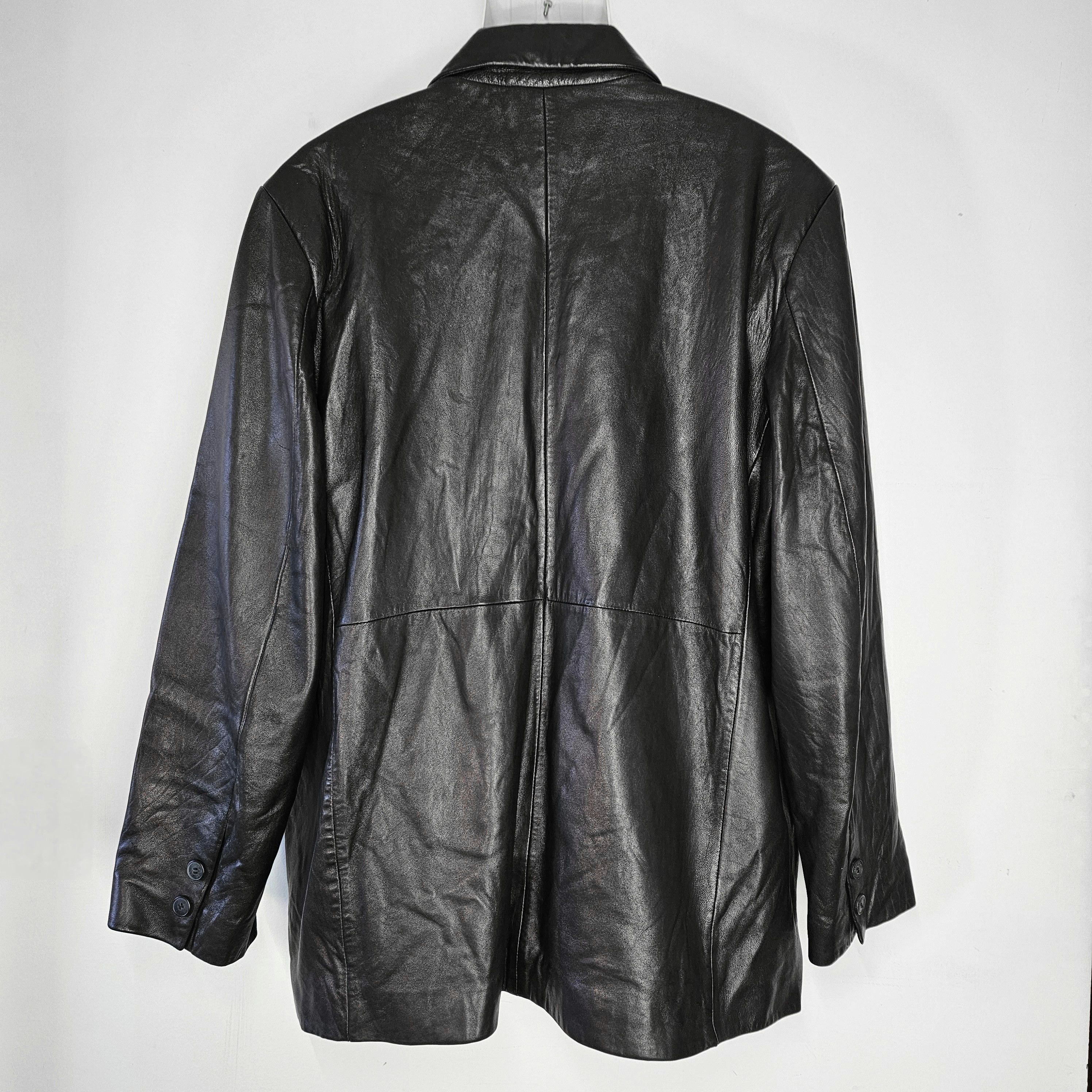 Perry Ellis Perry Ellis Men's XL Blazer Portfolio Jacket Black Lambskin Size US XL / EU 56 / 4 - 2 Thumbnail