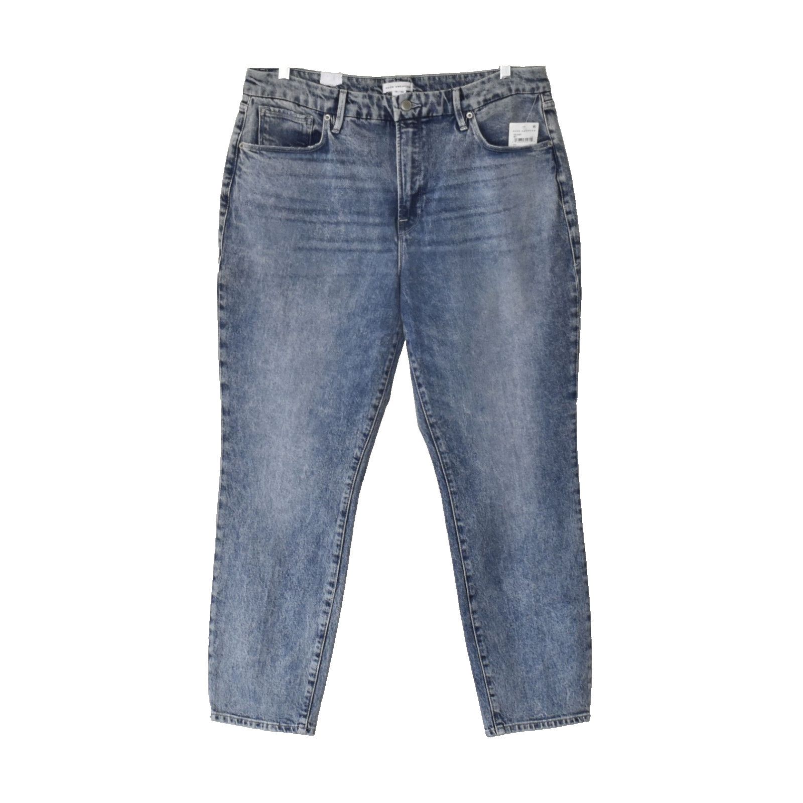 Good American GOOD AMERICAN Skinnyish Fit Indigo Jeans Size 14 / 32 $140 Size 36" / US 14 / IT 50 - 1 Thumbnail