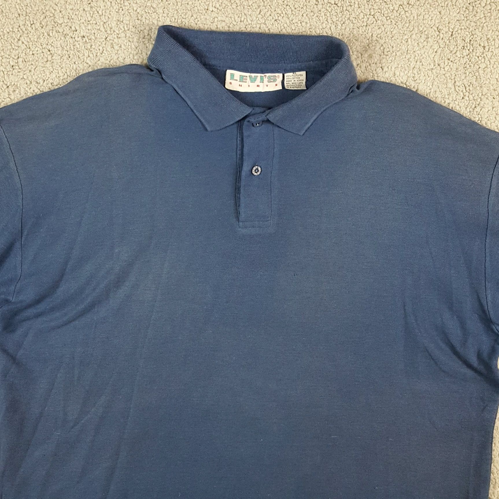 Levi's Vintage Levi's Polo Shirt Men XL Navy Blue 90s Grunge Surf Skate Y2K Casual Size US XL / EU 56 / 4 - 2 Thumbnail