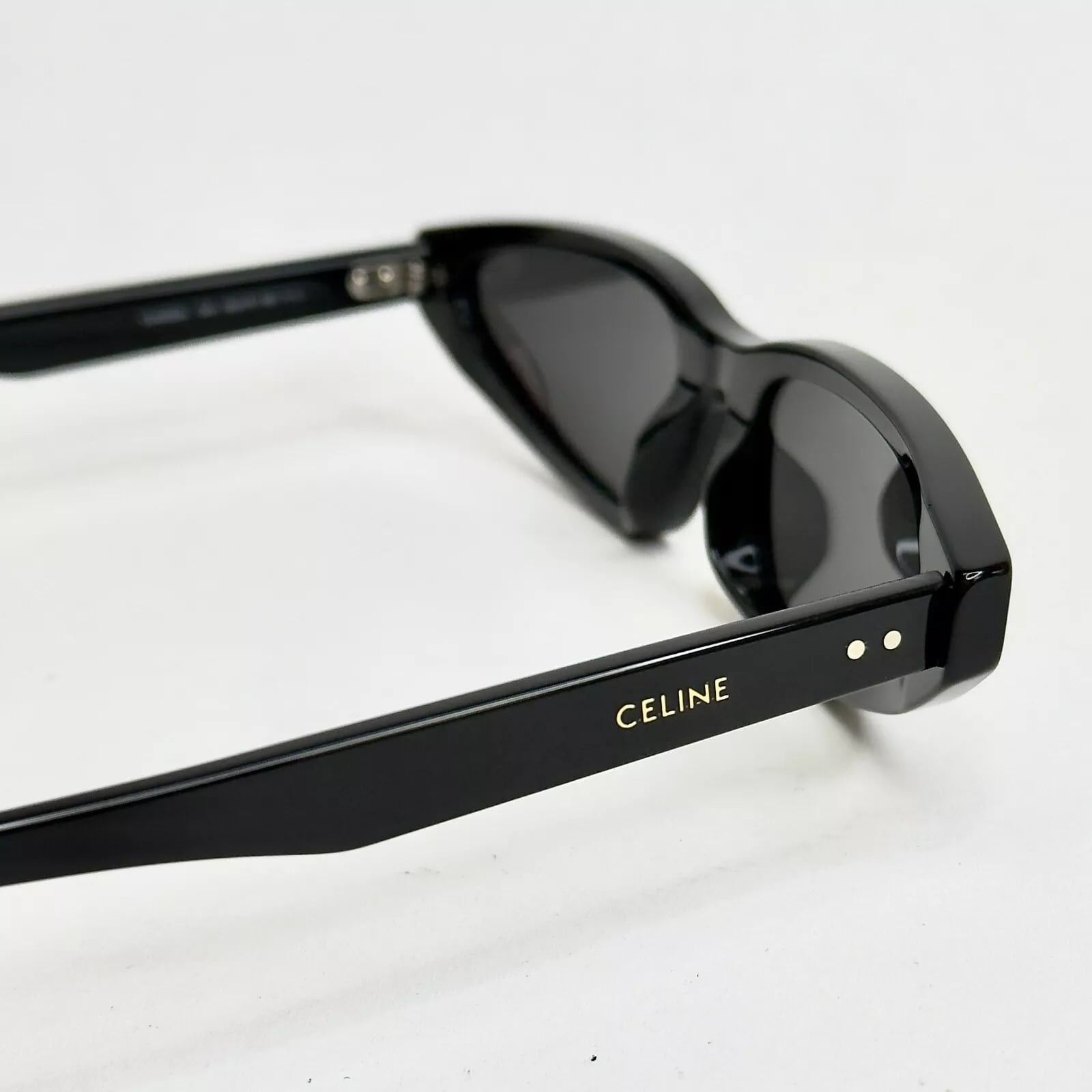 Celine CELINE BOLD 3 Dots Black Thin Narrow Cat CL40231I 01A Size ONE SIZE - 9 Thumbnail