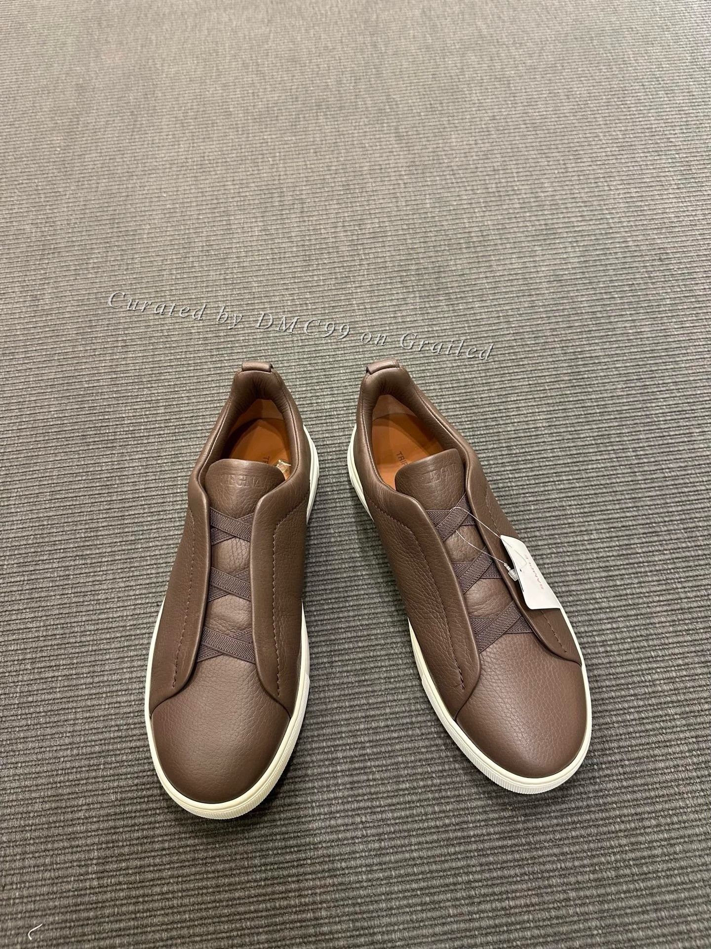 Ermenegildo Zegna Zegna Triple Stitch Brown Men's Shoes Size US 10 / EU 43 - 1 Thumbnail