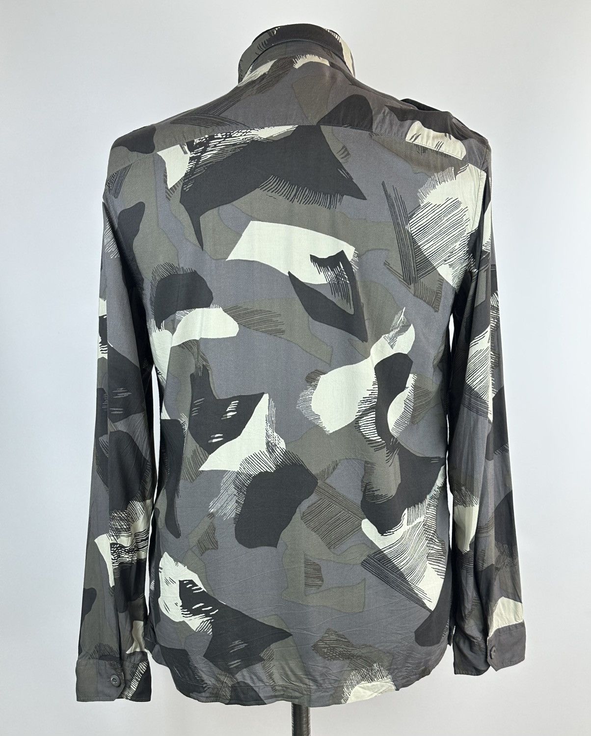 Allsaints AllSaints Fatigues Long Sleeve Shirt Camo Camouflage Viscose Size US M / EU 48-50 / 2 - 5 Thumbnail