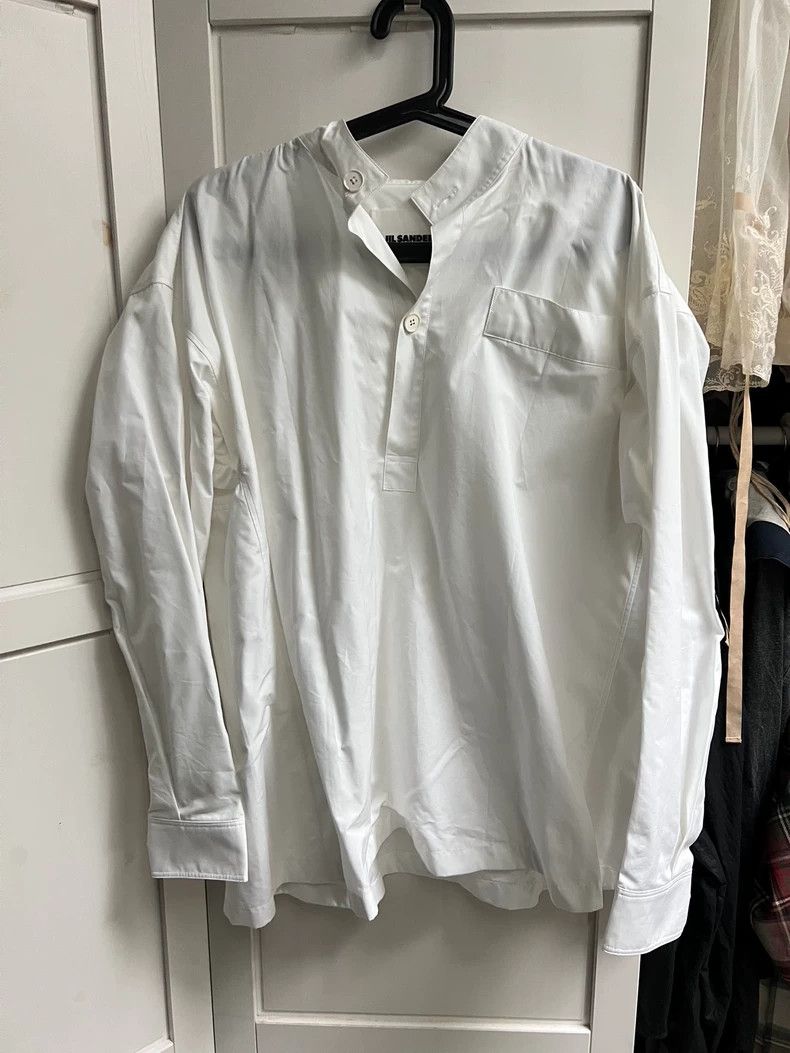 Jil Sander Jil Sander Thick cotton white shirt Size XXS / US 00 / IT 34 - 1 Thumbnail
