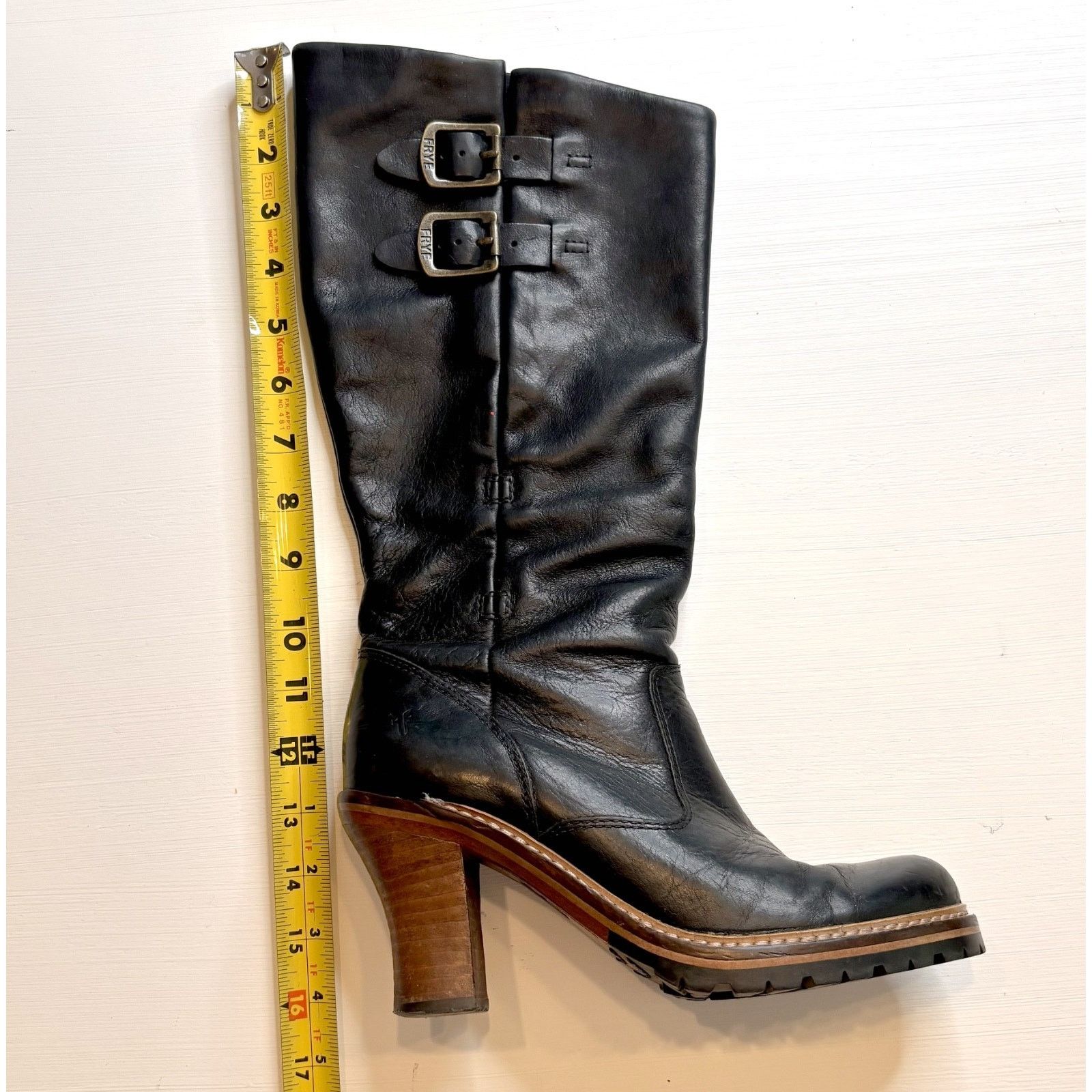 Frye Frye Mildred Engineer Leather Buckle Tall Boots Size 6.5 M Size US 6.5 / IT 36.5 - 14 Thumbnail
