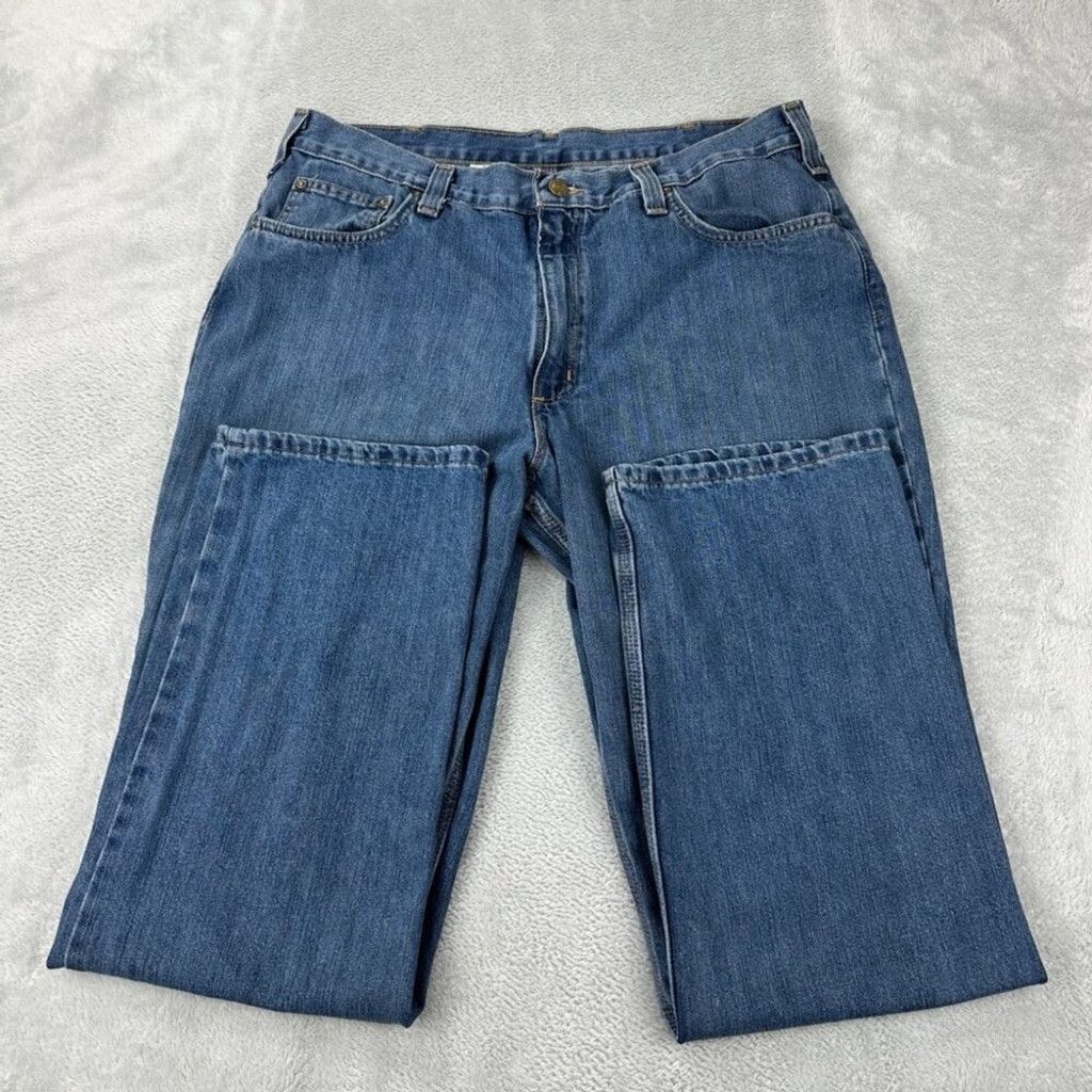 Carhartt Carhartt Men's Size 36 W x 32 L Denim Relax Jeans Zipper Fly Size US 36 / EU 52 - 8 Thumbnail