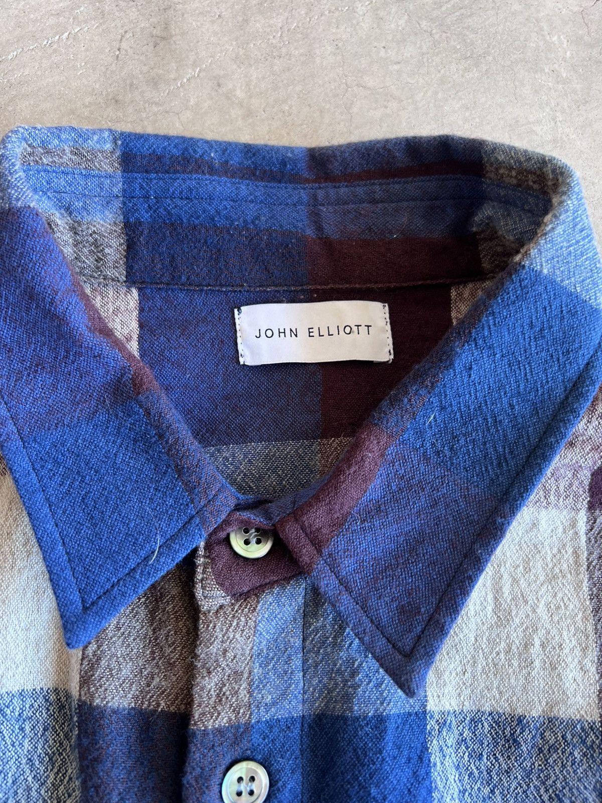 John Elliott WOOL FLANNEL BUTON UP PURPLE BLUE GREY THIN LINEN CASHMERE 3 Size US M / EU 48-50 / 2 - 3 Thumbnail