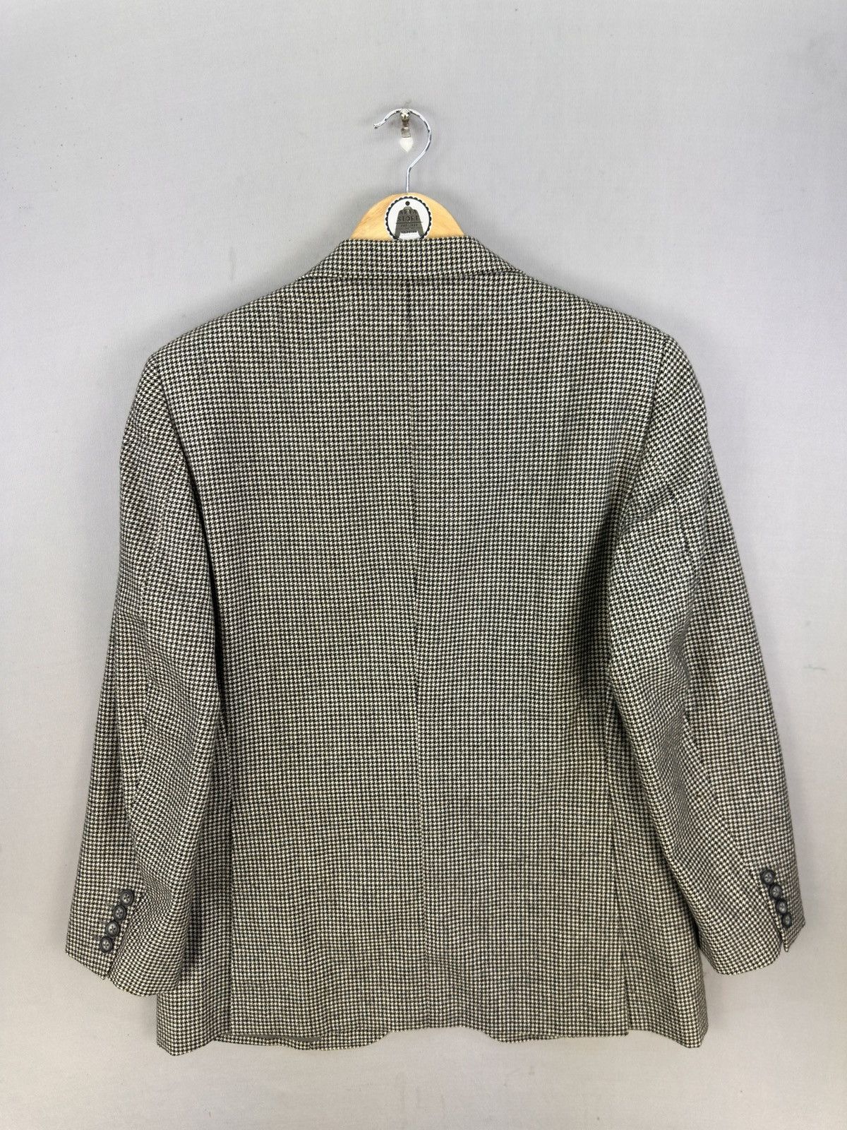 Burberry Vintage 90’s Burberrys Houndstooth Coat Jacket Size US L / EU 52-54 / 3 - 4 Thumbnail