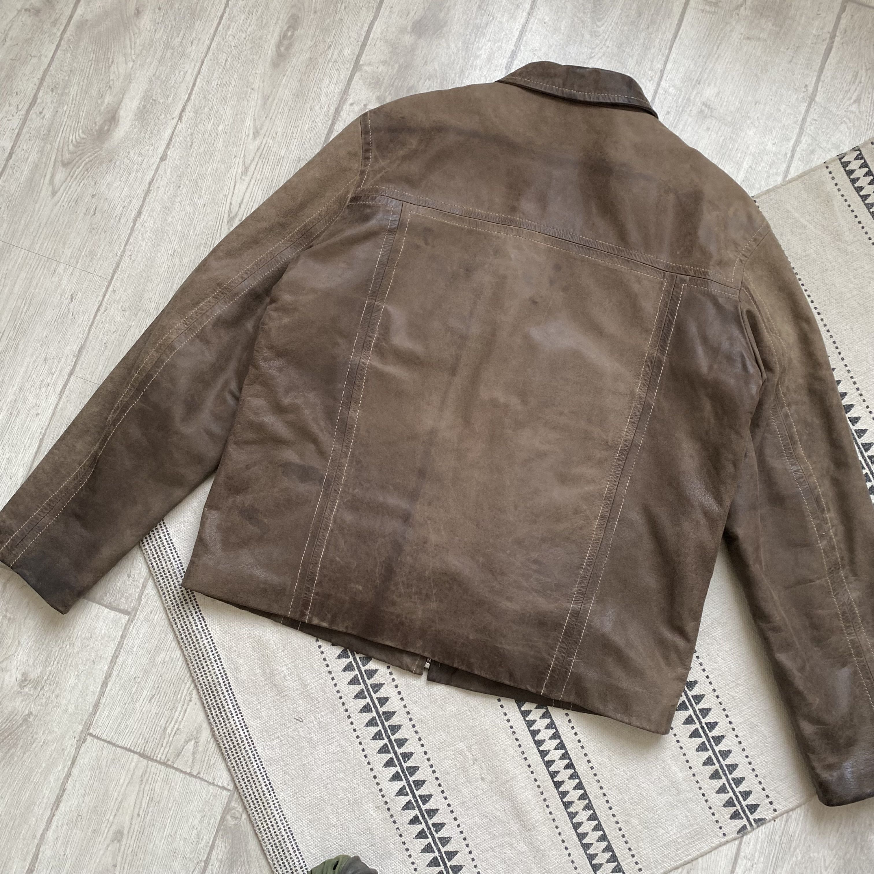 Genuine Leather Vintage Real leather jacket brown American Marlboro Style Size US XL / EU 56 / 4 - 7 Thumbnail