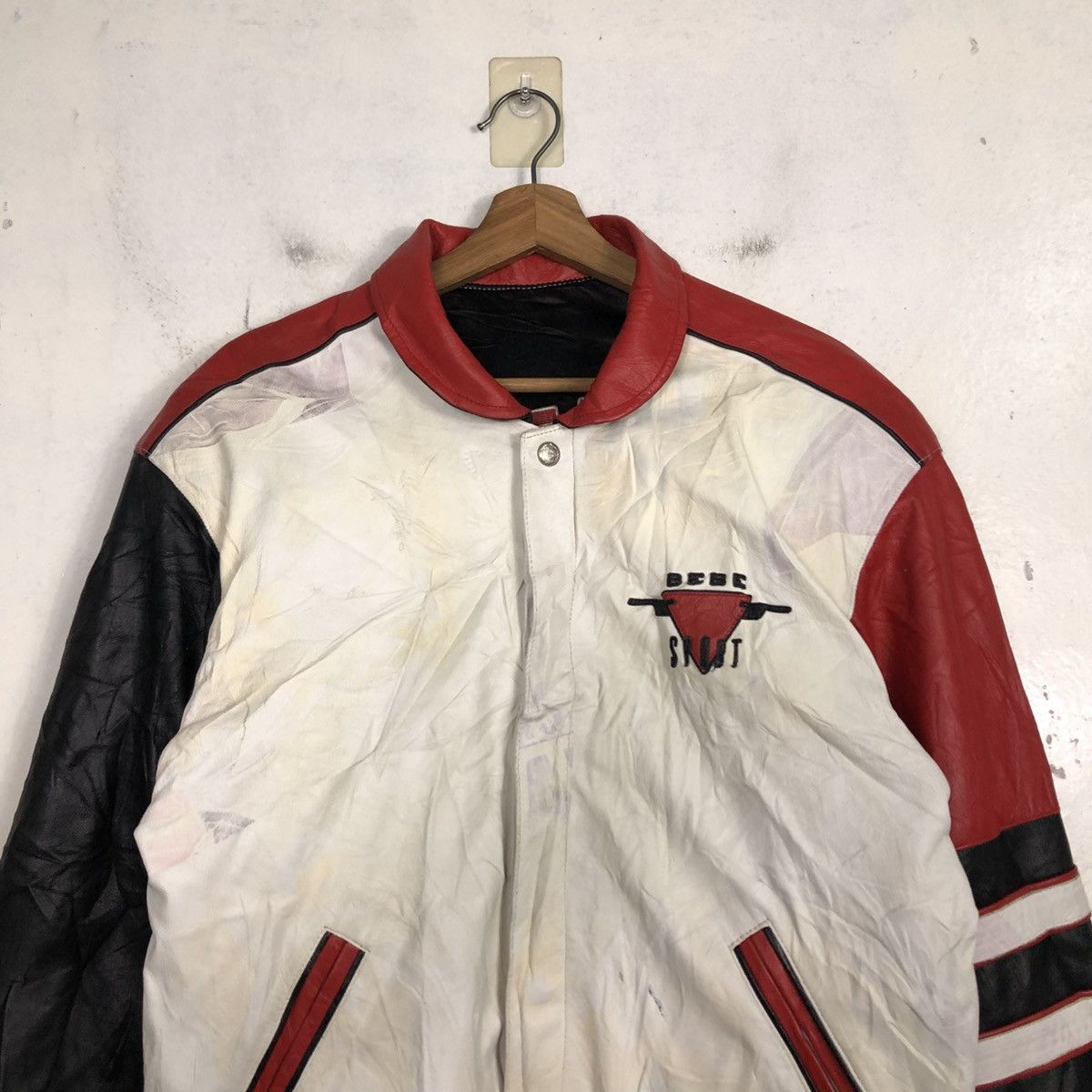 Jeff Hamilton 💥VINTAGE REVERSIBLE LEATHER BOMBER JACKET JEFF HAMILTON Size US L / EU 52-54 / 3 - 7 Thumbnail