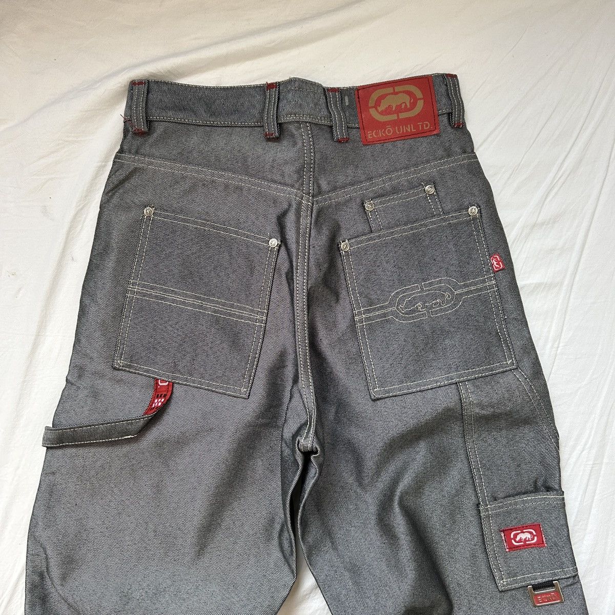 Ecko Unltd. Y2K ECKO untld. Baggy jeans skate silver Size US 30 / EU 46 - 3 Thumbnail