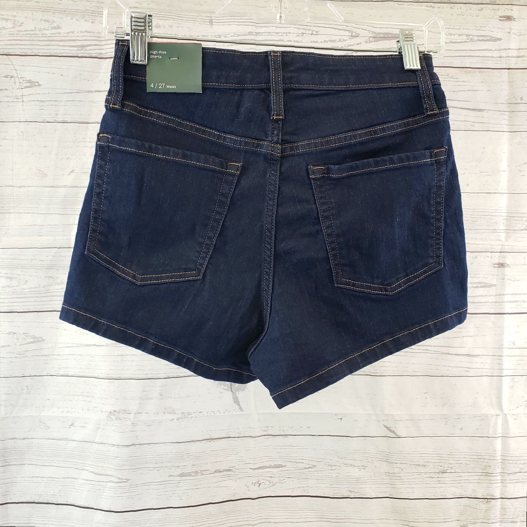 Vintage Wild Fable Shorts Womens Sz 4 Blue Dark Wash Denim High Rise Size 27" / US 4 / IT 40 - 2 Thumbnail