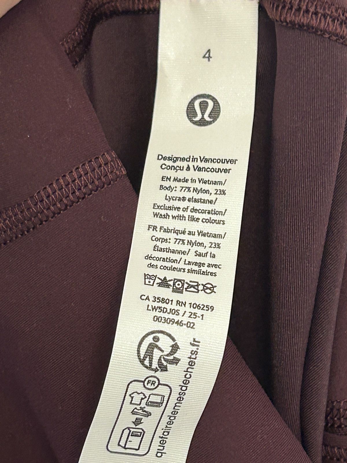 Lululemon NWT lululemon Wunder Train HR Tight 28" # 4 Goodnight Plum Size 27" / US 4 / IT 40 - 6 Thumbnail